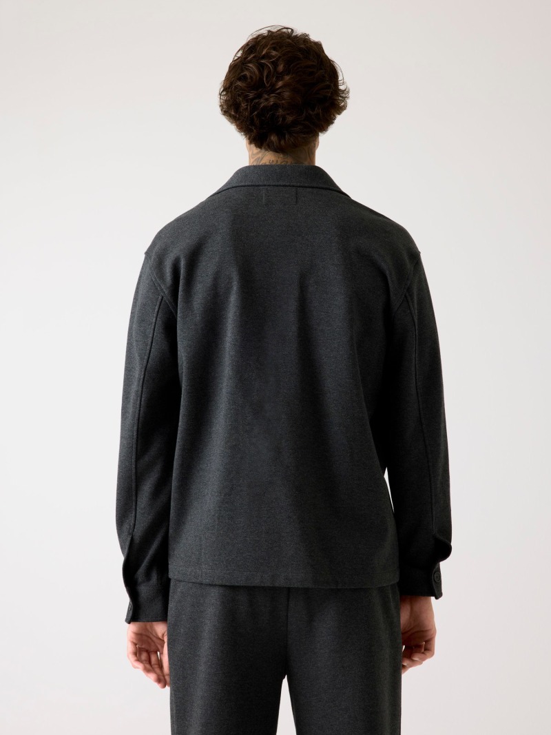 Regular fit mélange overshirt