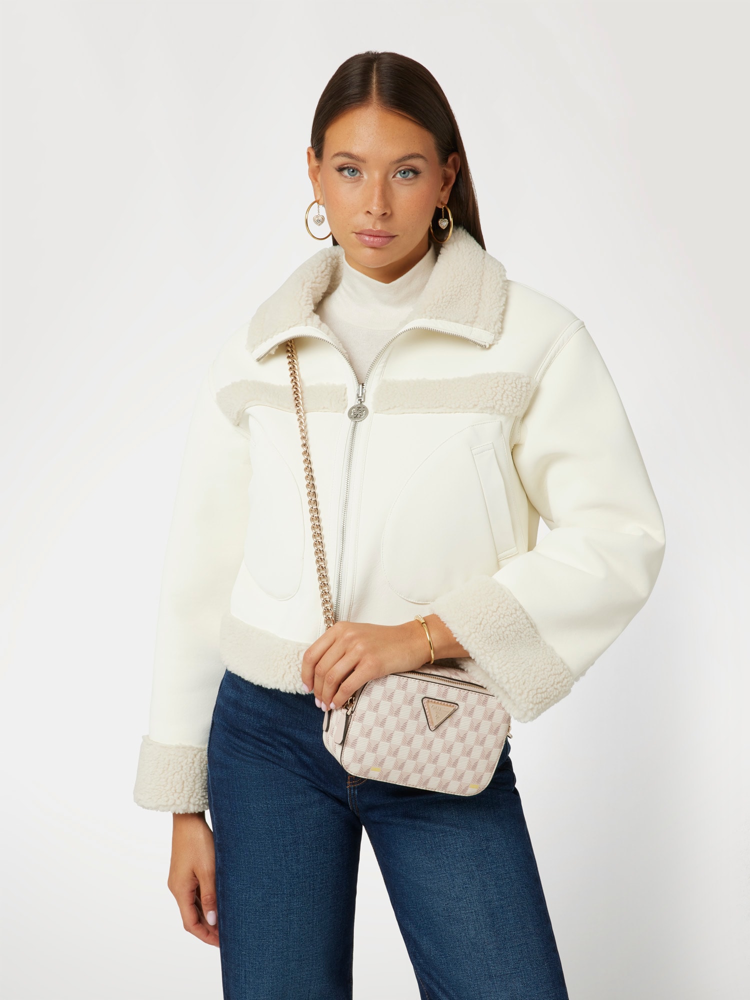 G Wave geometric-print mini crossbody