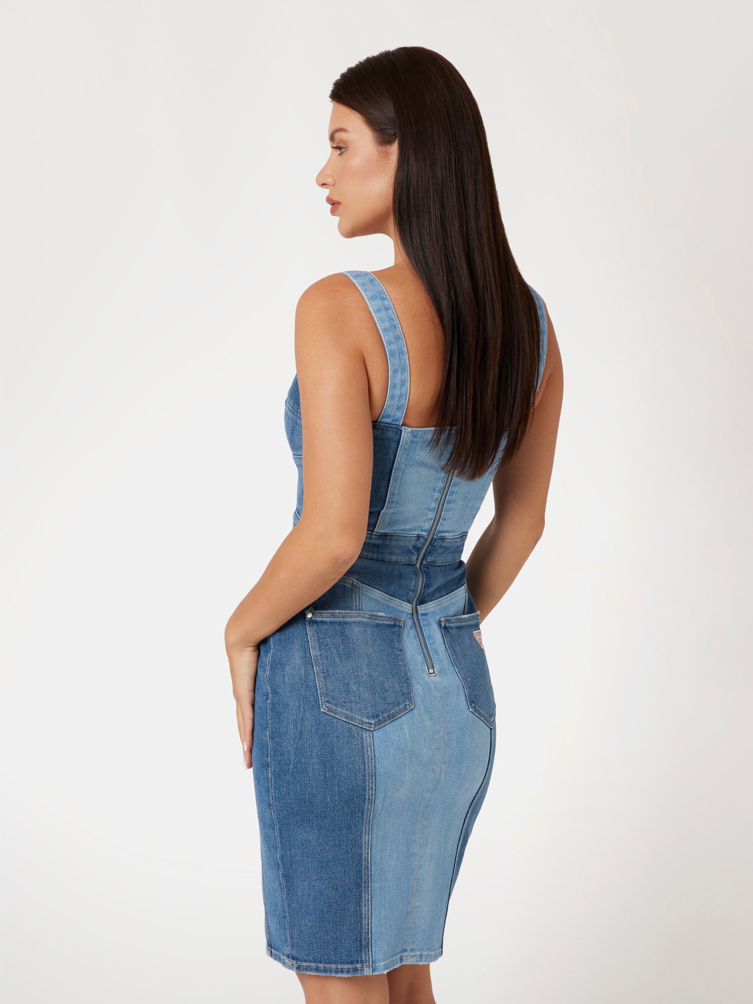 Bodycon denim mini dress