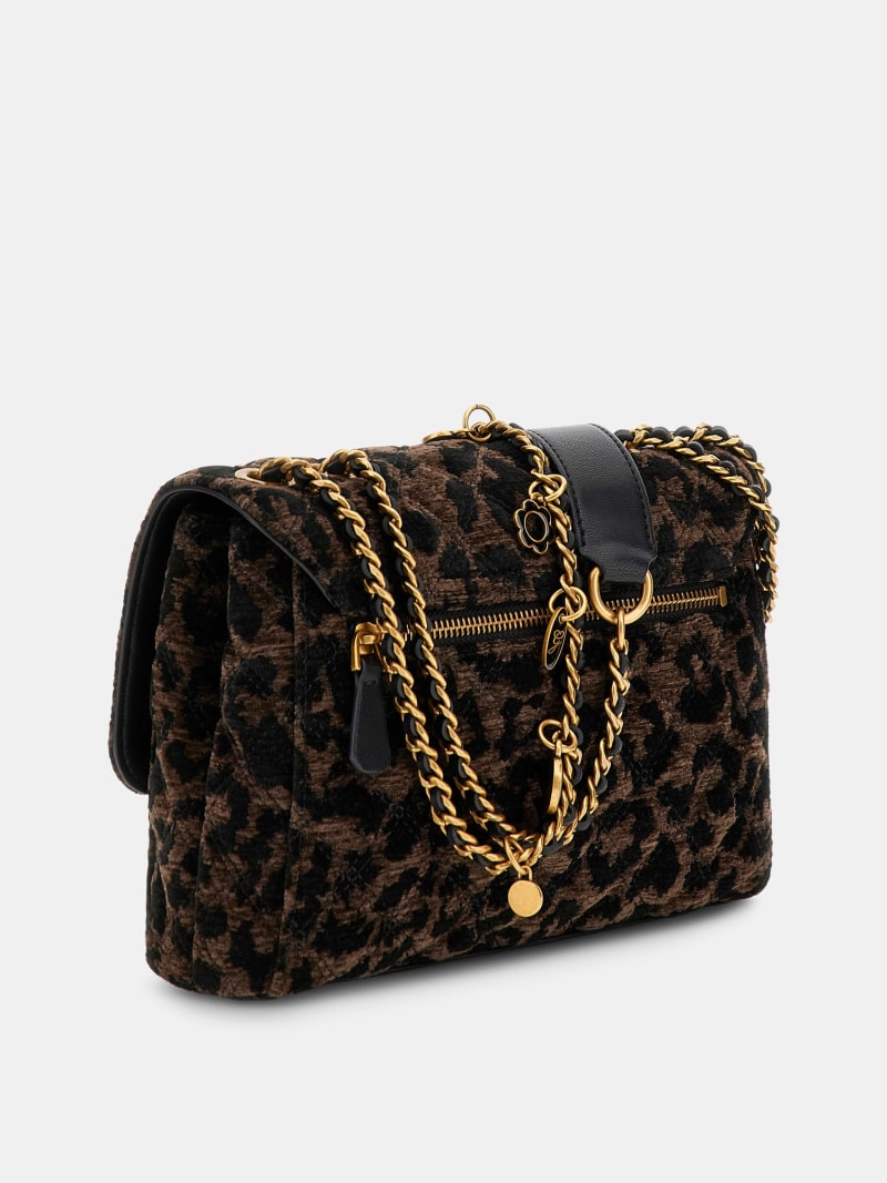 Giully Animalier-Effect Velvet Crossbody