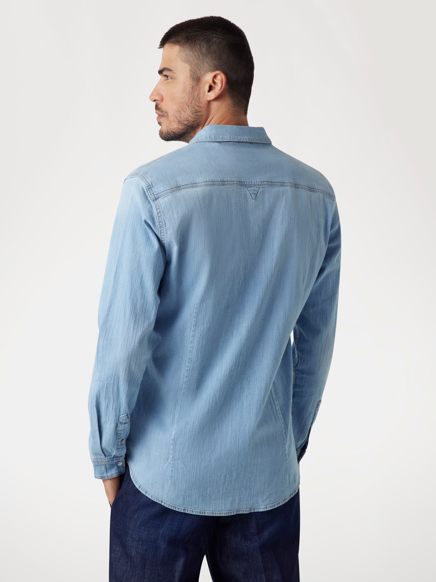 Slim fit denim shirt