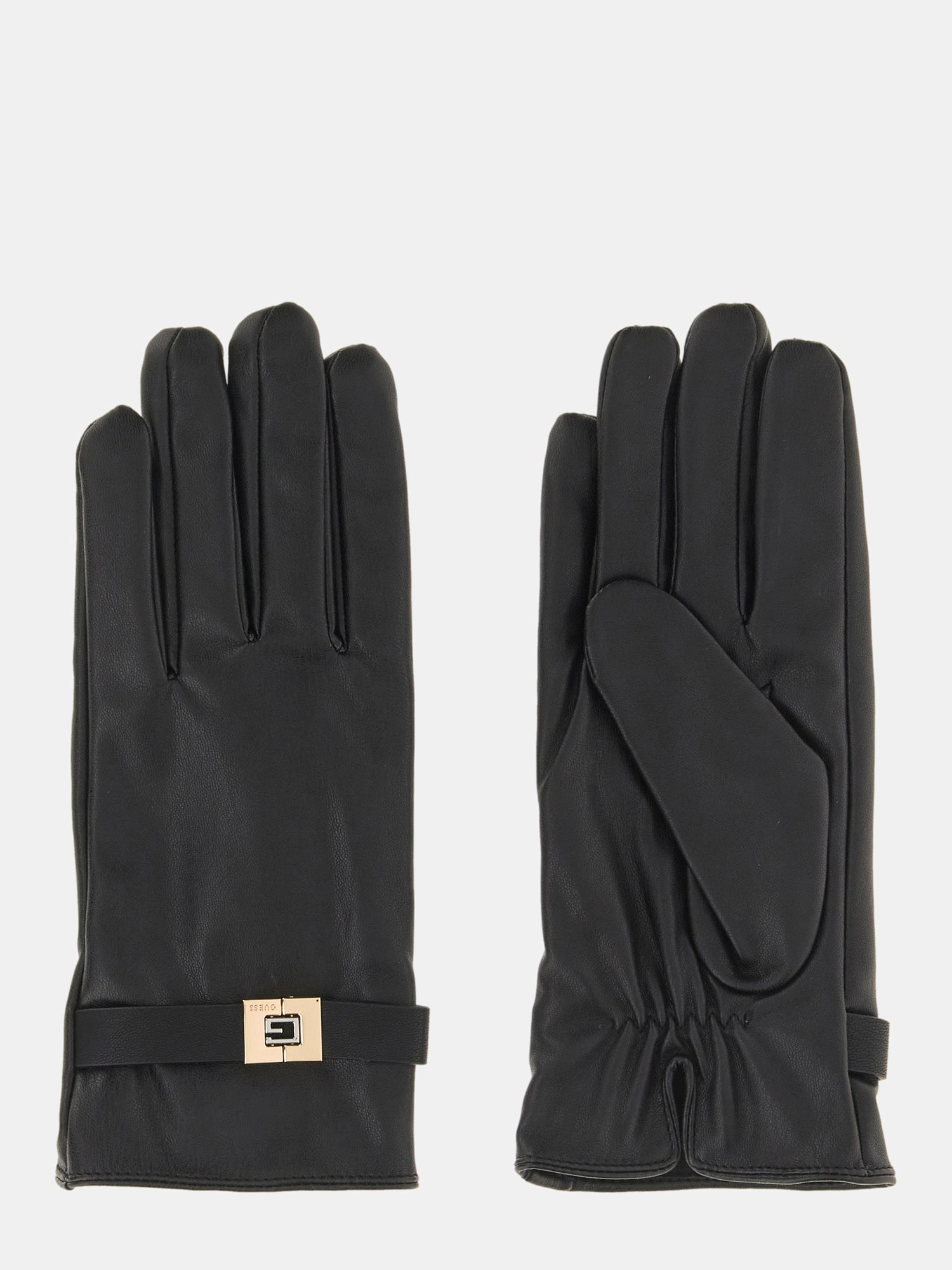 Faux leather gloves