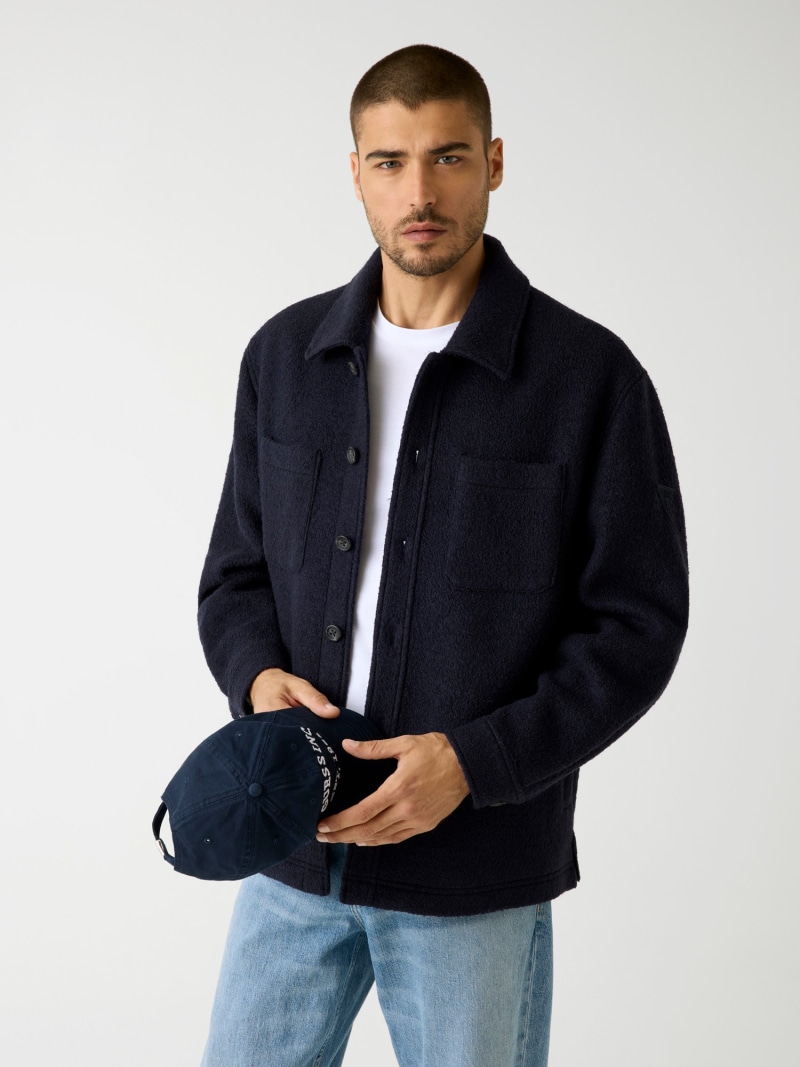 Wool-blend overshirt