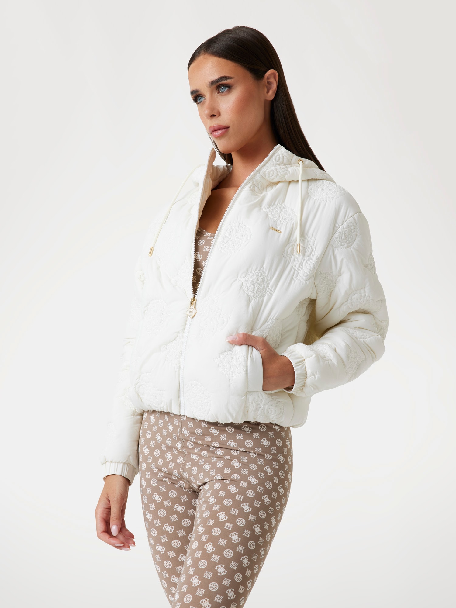 All-over logo padded jacket