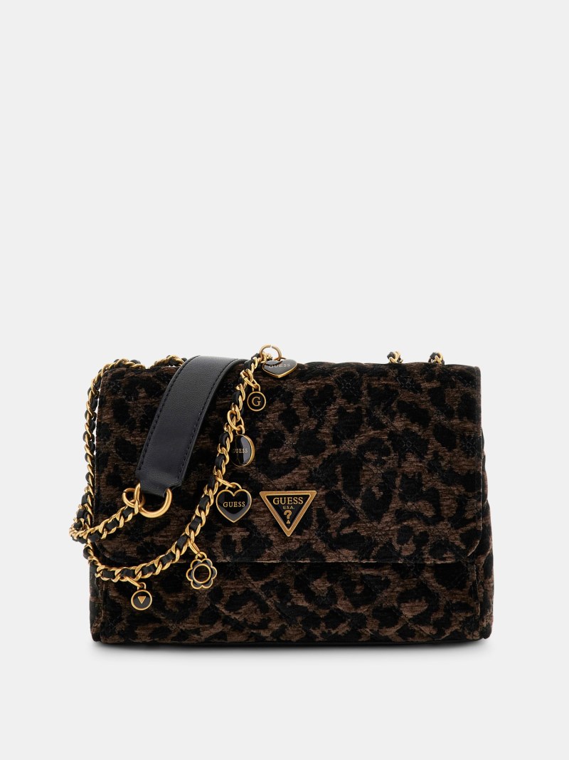 Giully Animalier-Effect Velvet Crossbody