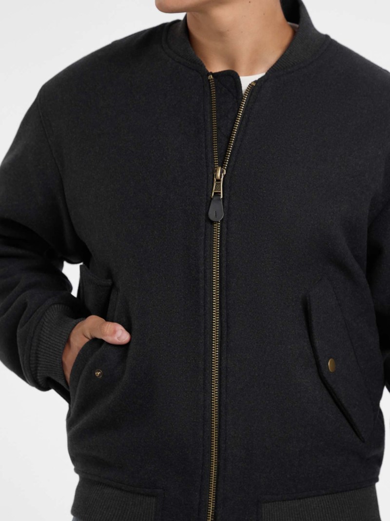 Wool bomber jacket