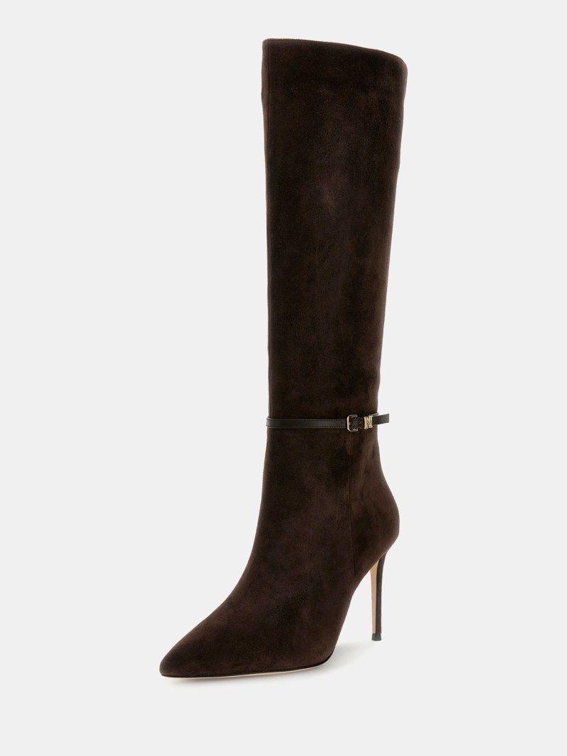 Marciano suede tubular boots