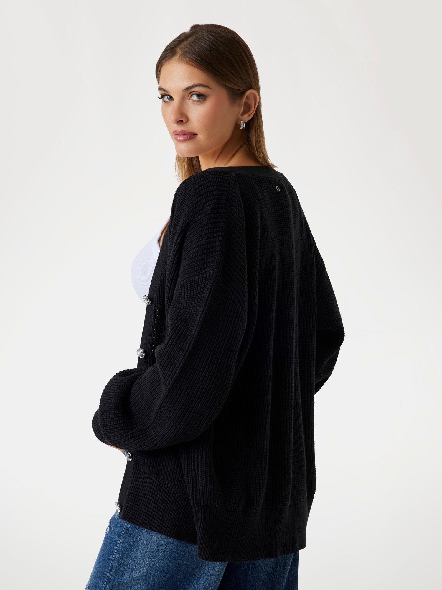 Jeweled buttons cardigan