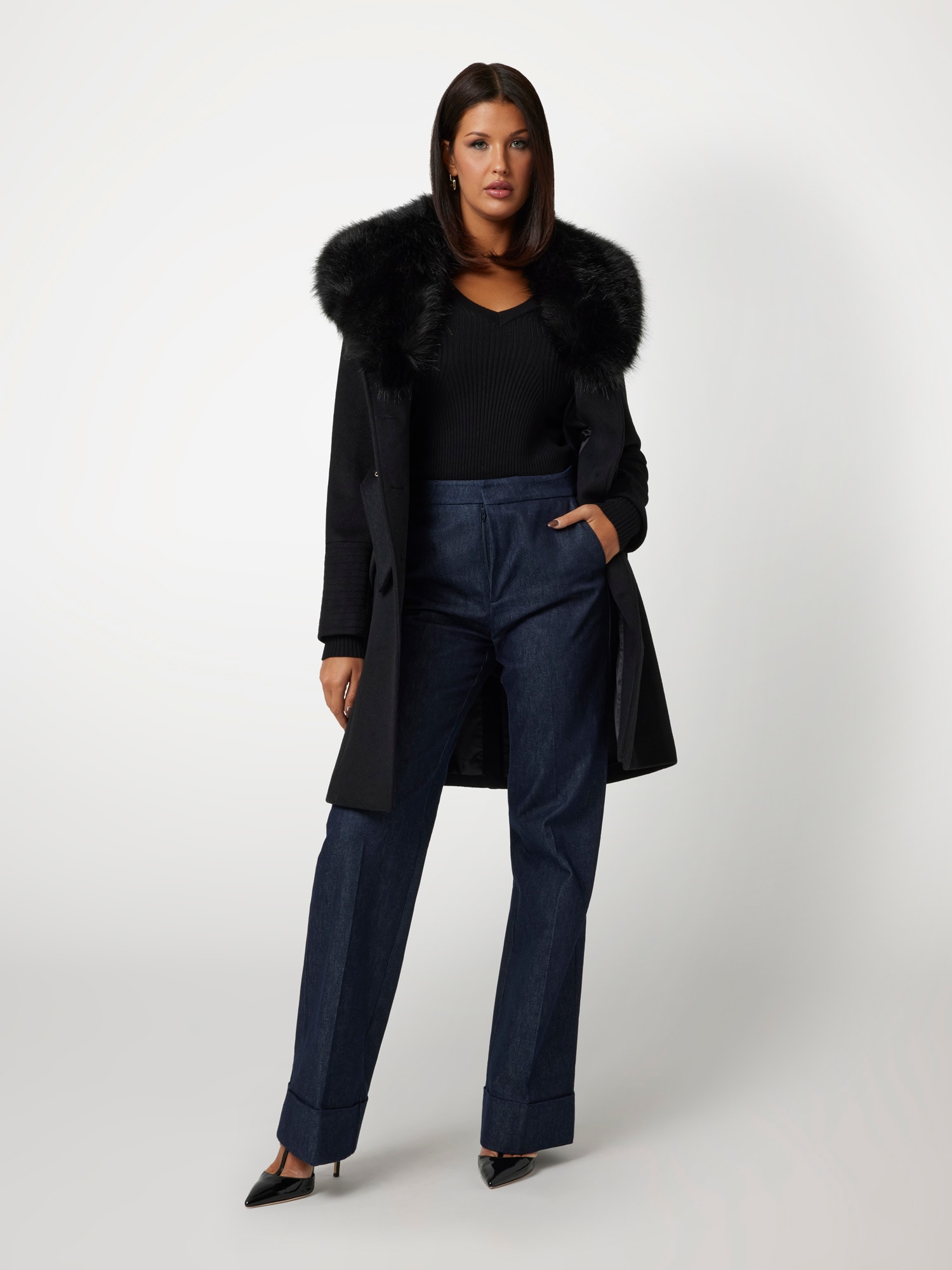 Marciano wool blend coat
