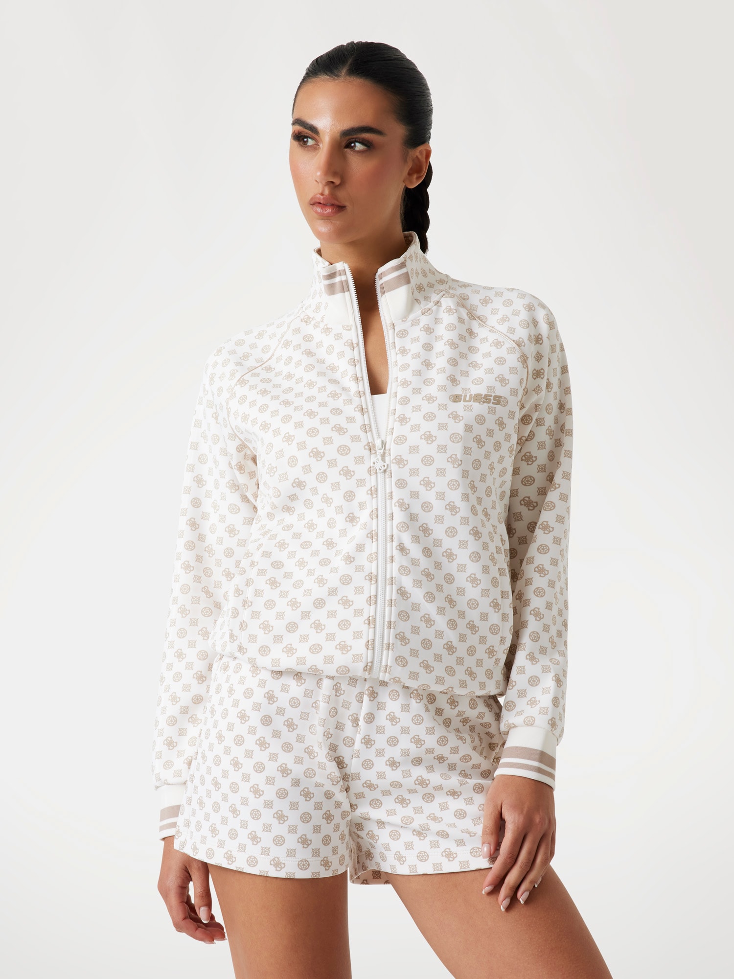 Full zip scuba sweatshirt