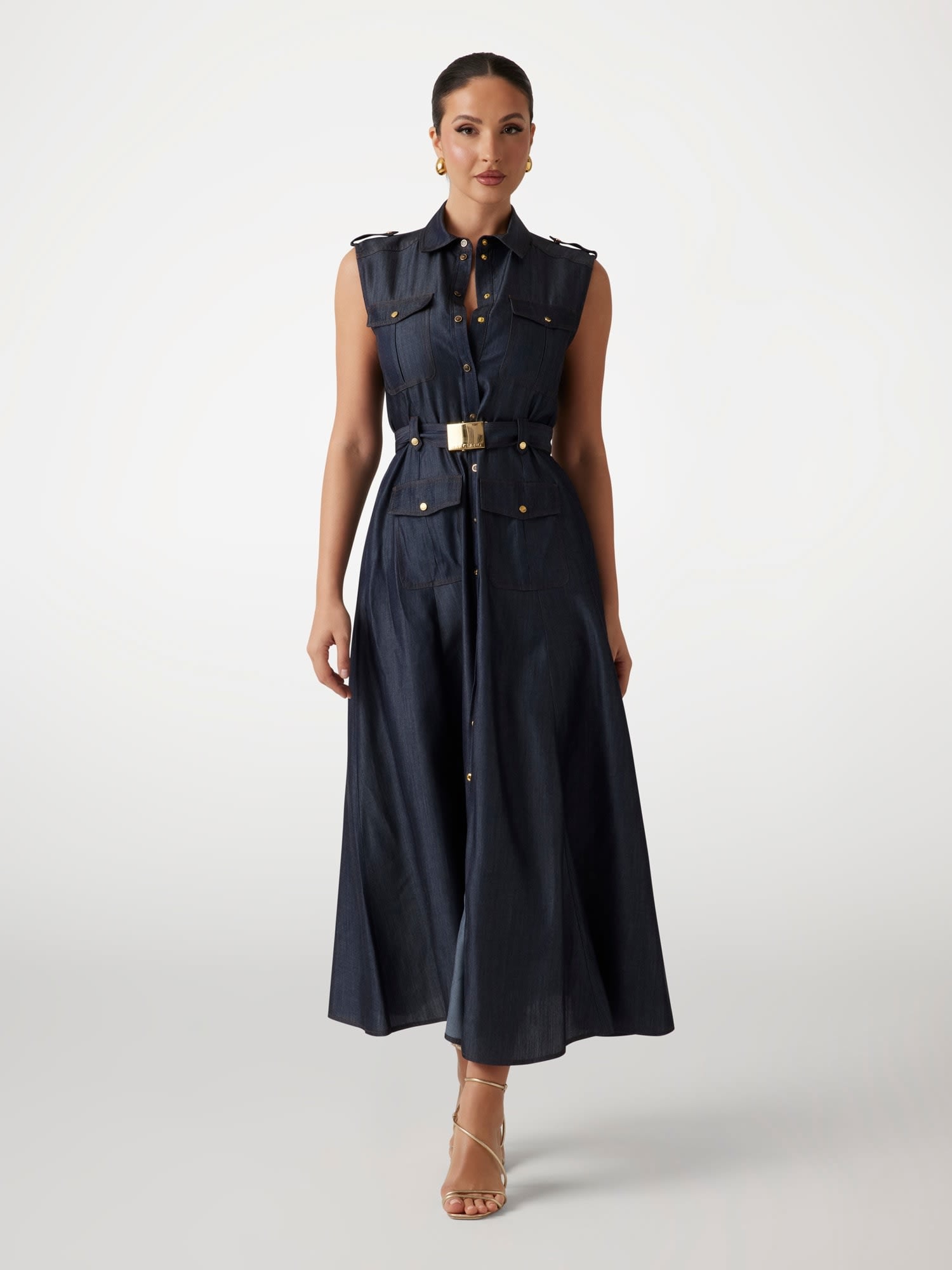 Marciano denim maxi dress