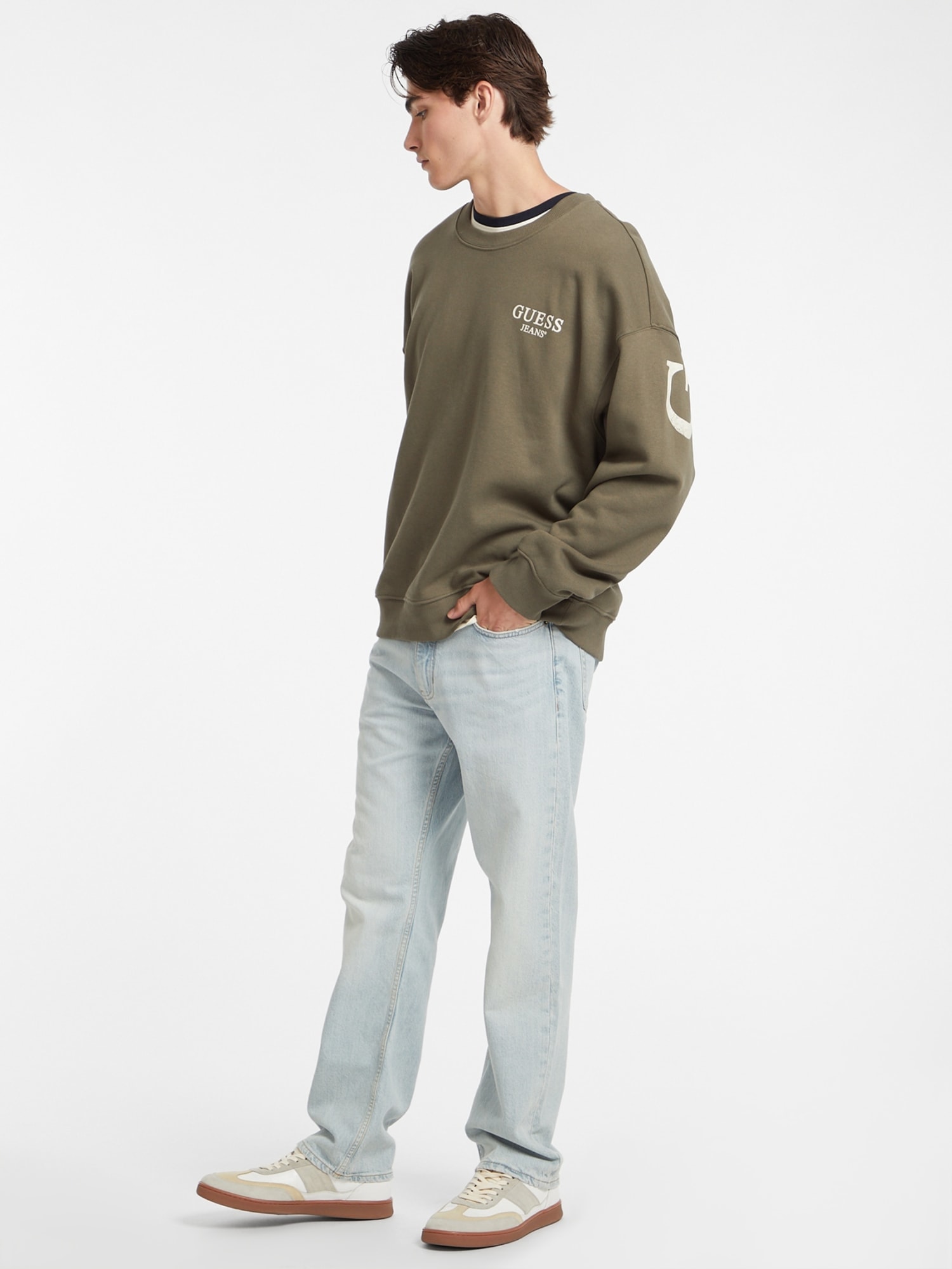 Macro logo crewneck sweatshirt