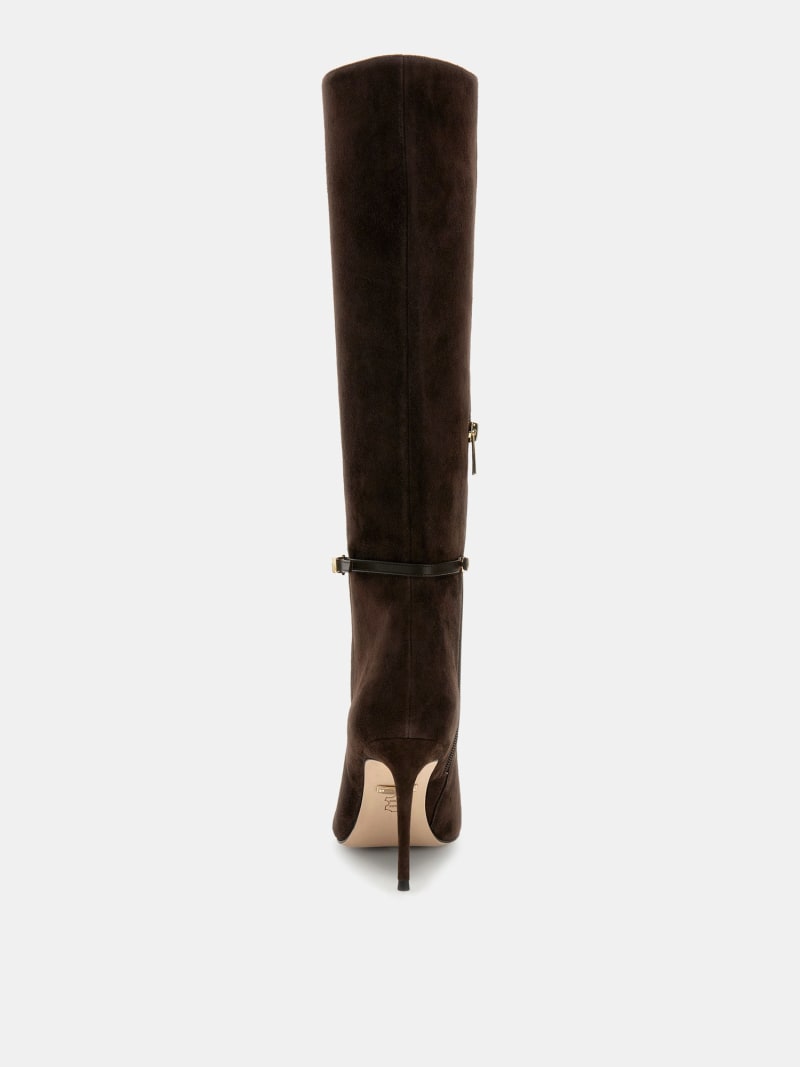 Marciano suede tubular boots