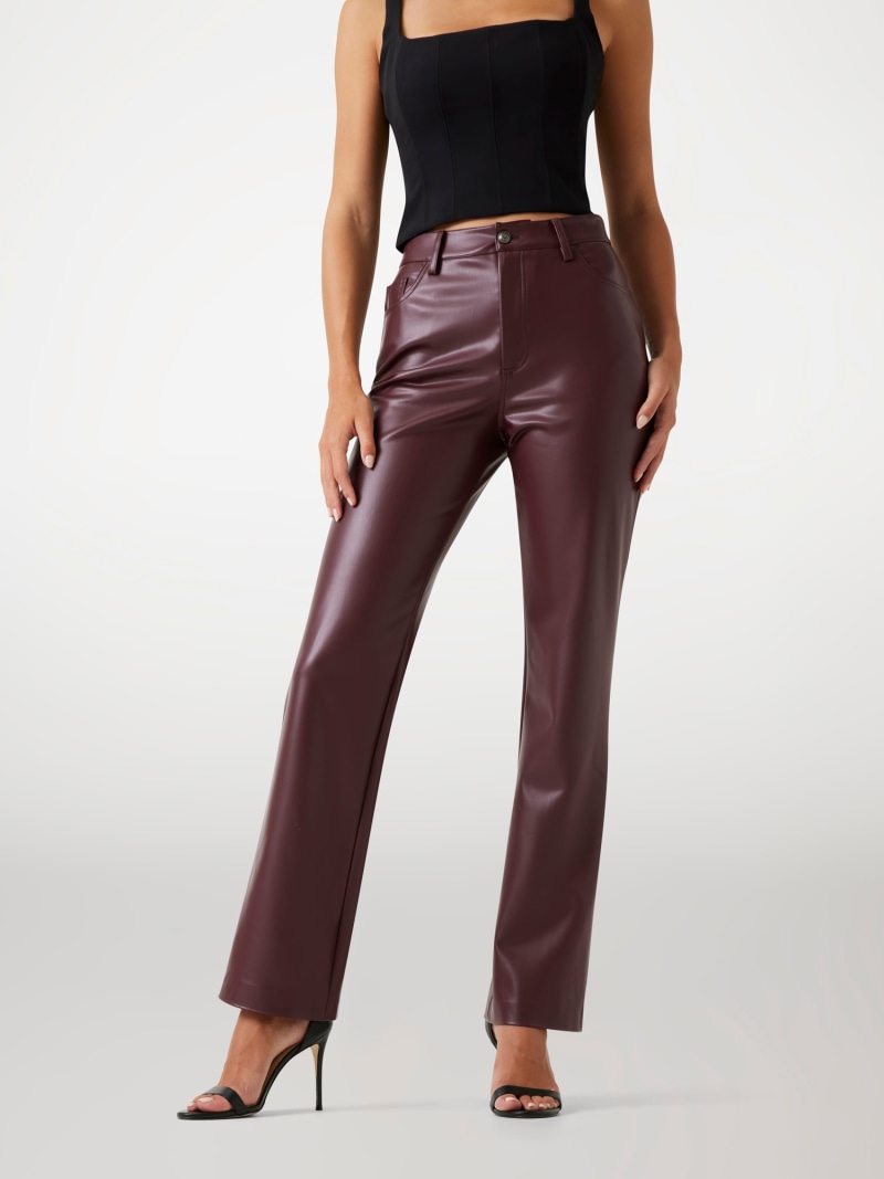 Faux-leather pants