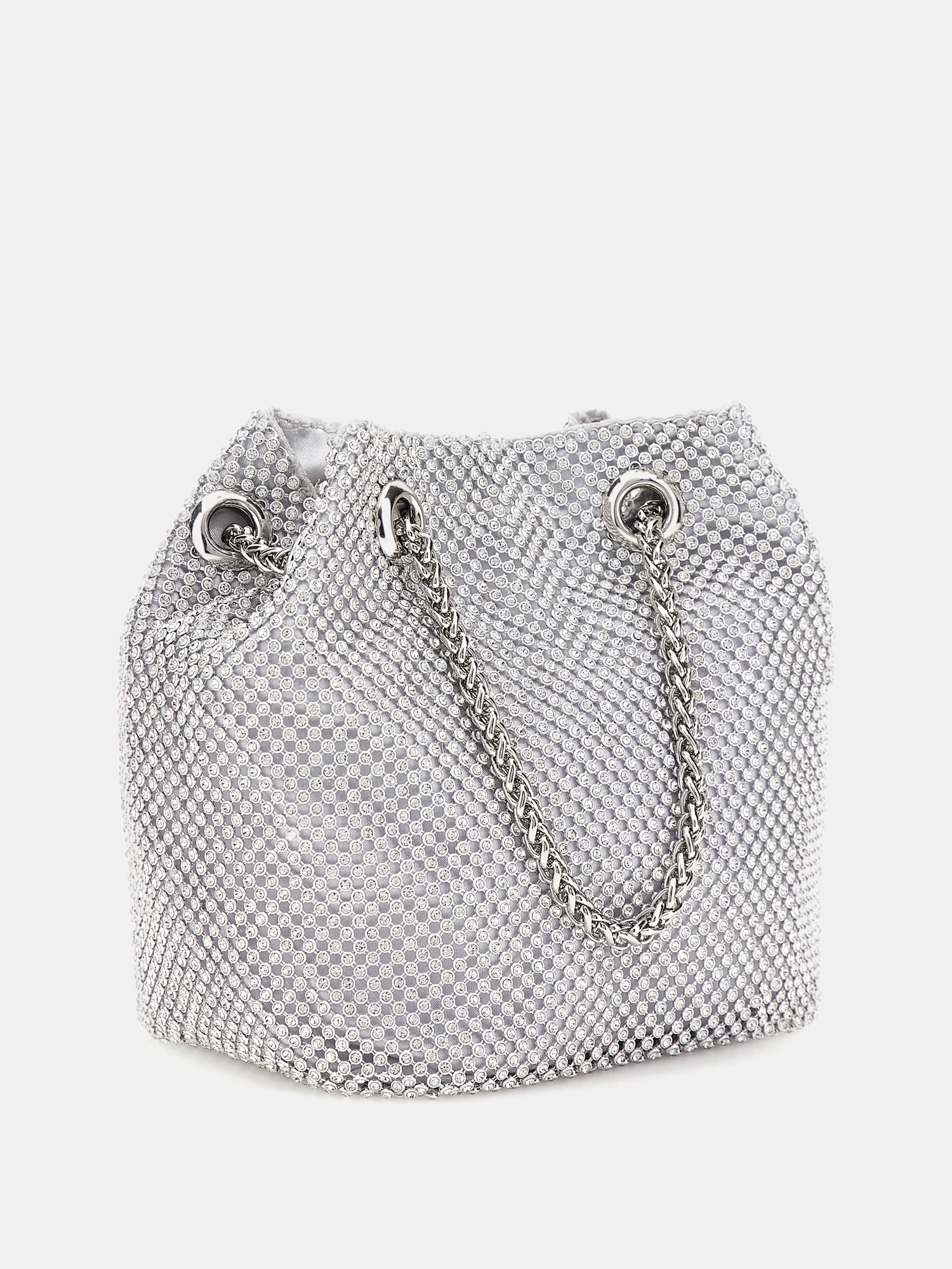 Sofia rhinestone mini bucket bag