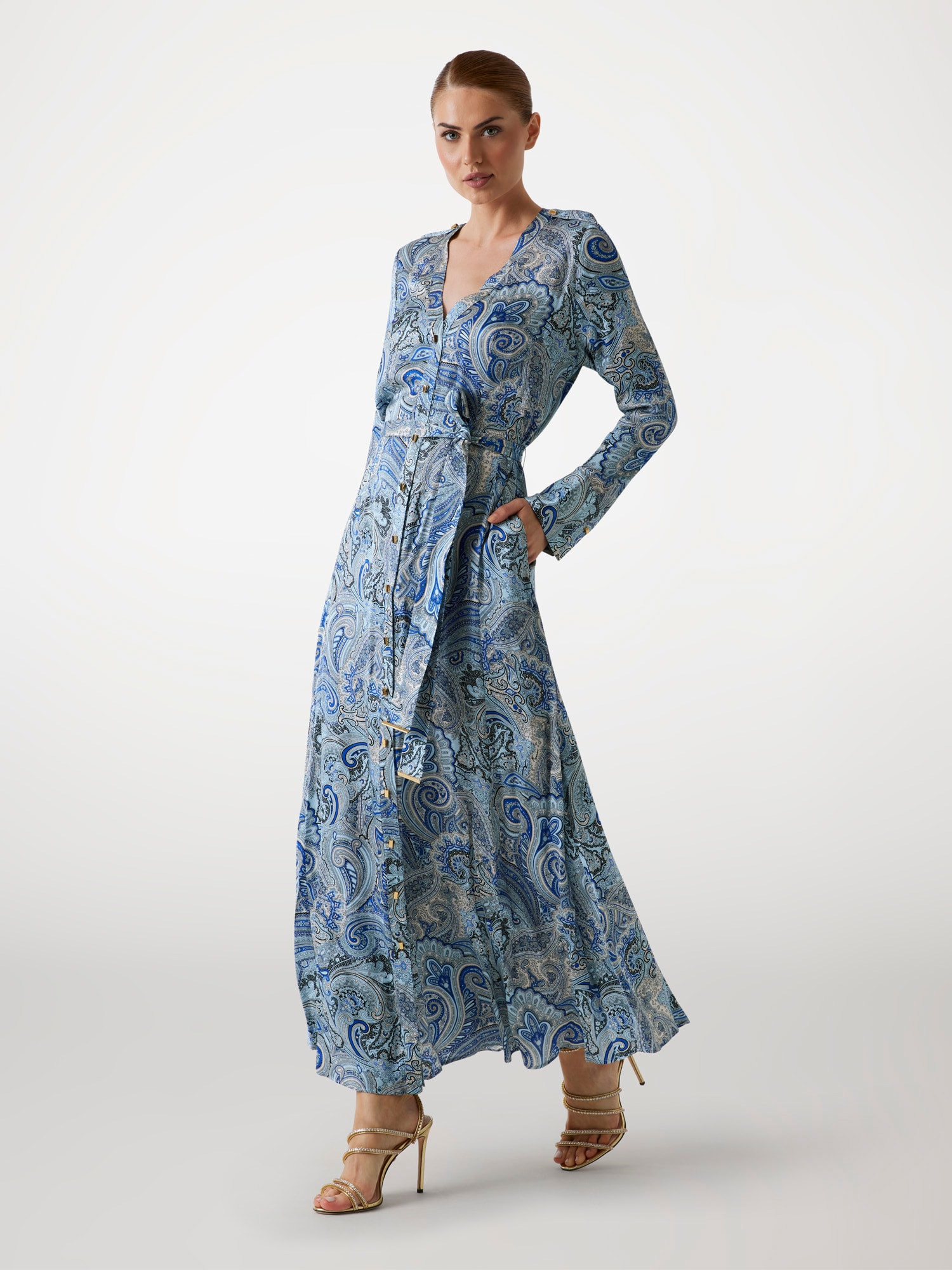 Marciano long paisley dress