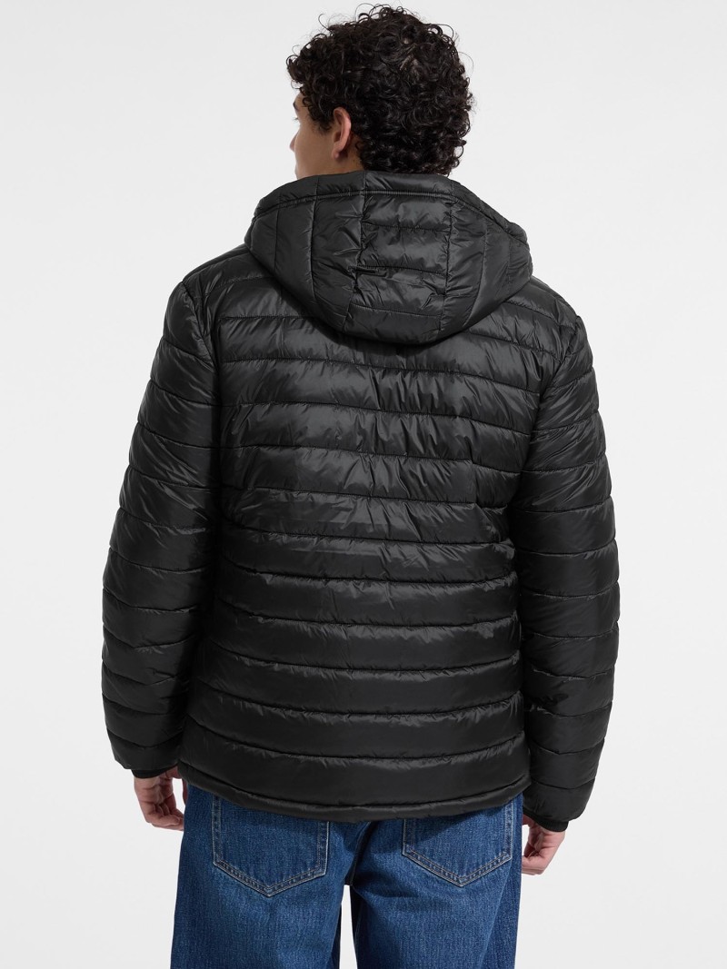 Nylon Hooded Puffer Jacket