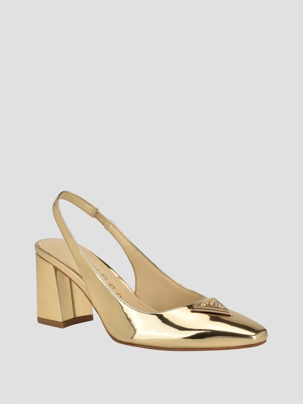 Valinda Metallic Slingback Block Heels