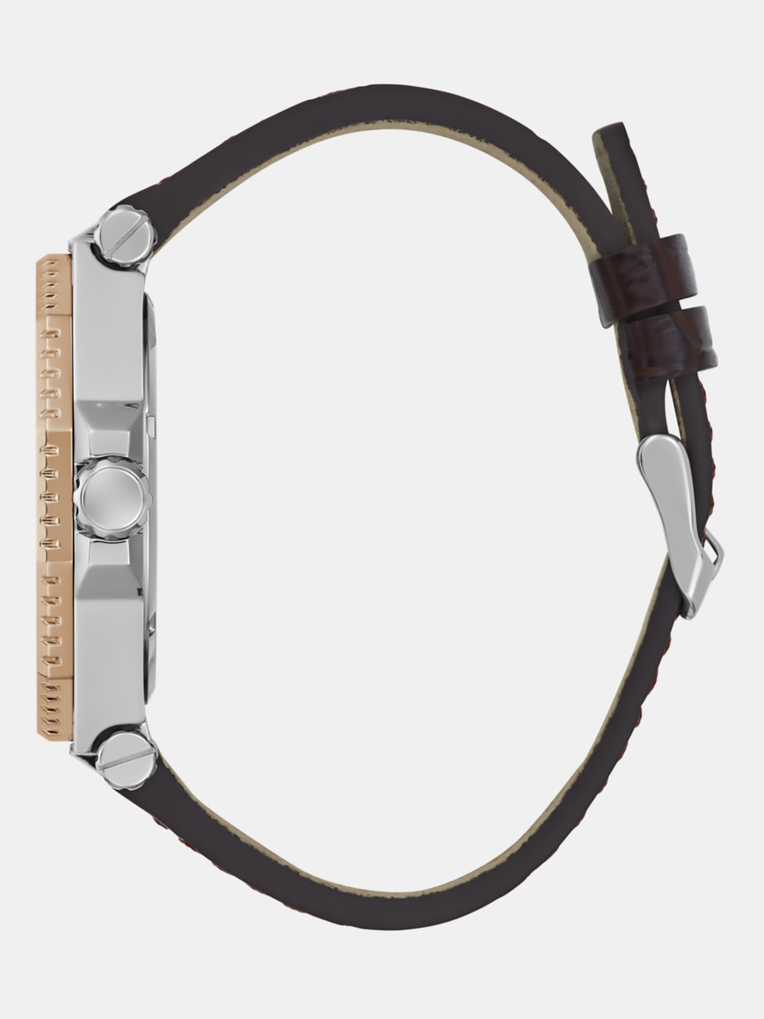 Multi-function watch in genuine leather