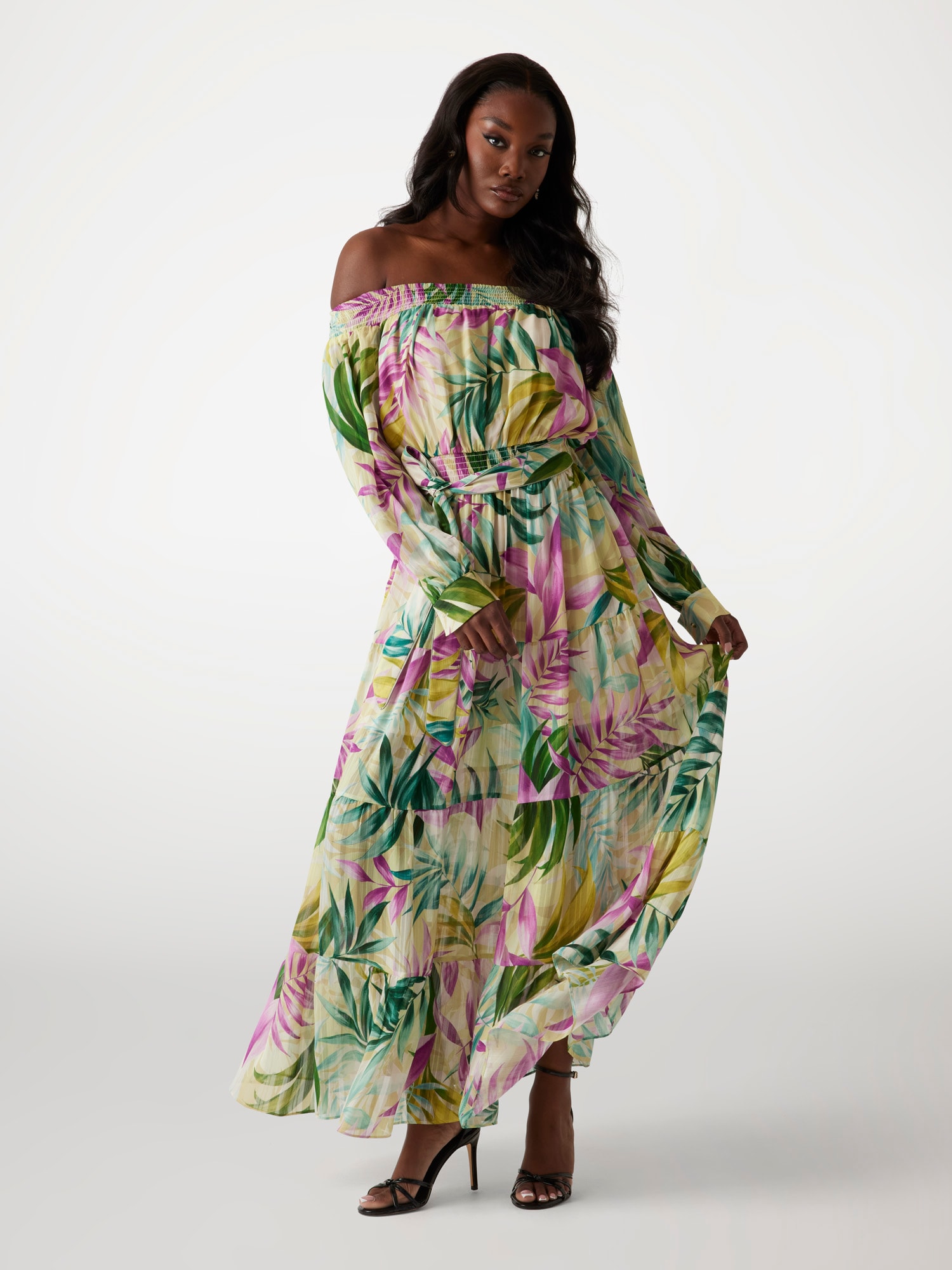 Floral-print maxi dress