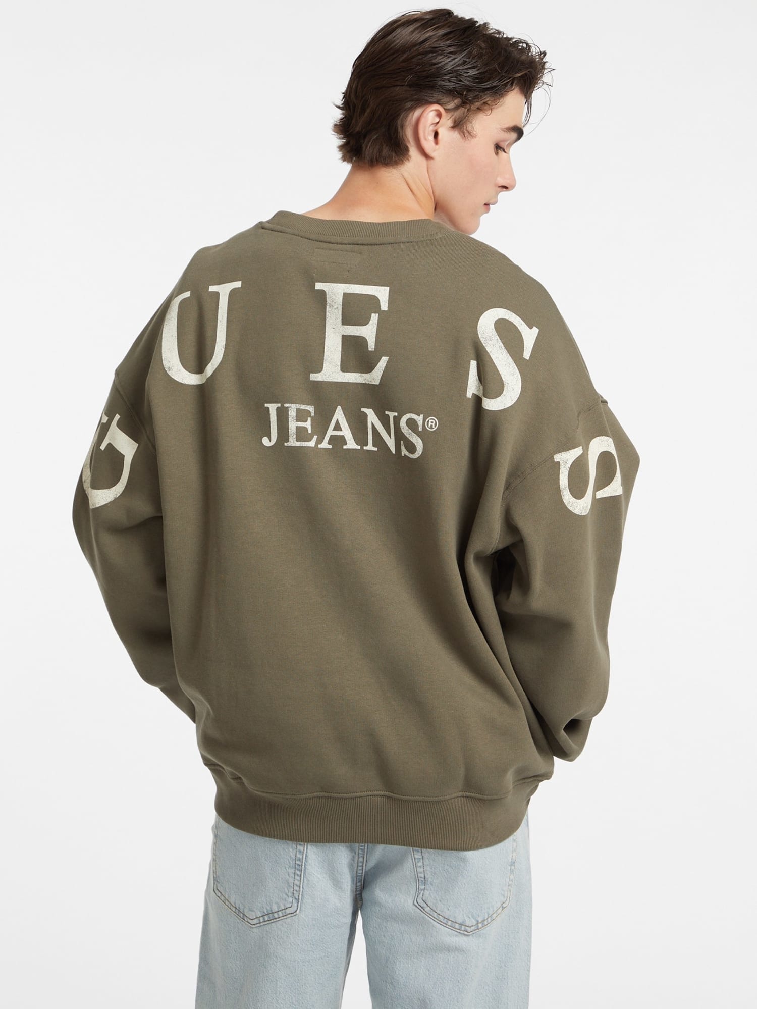 Macro logo crewneck sweatshirt