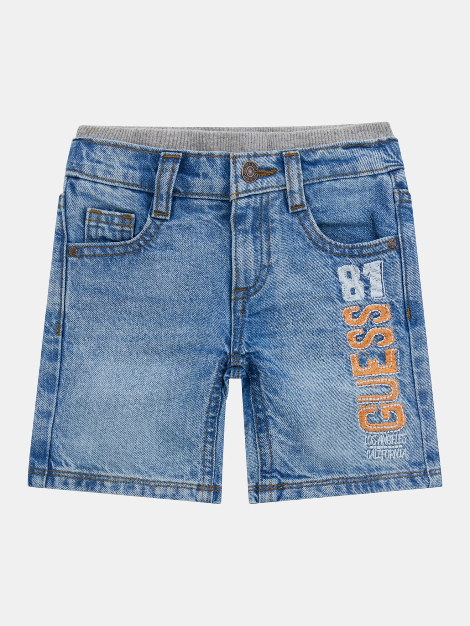 Linen jeans shorts