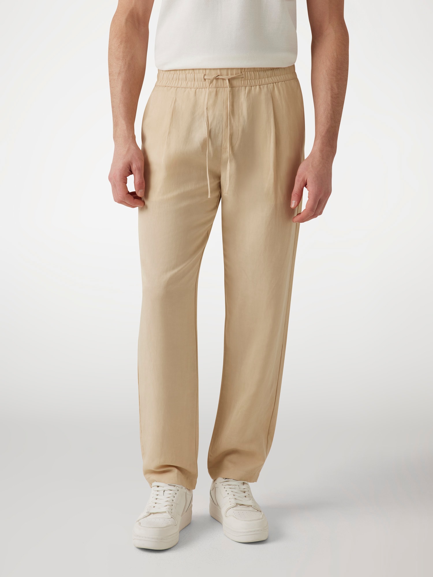 Marciano linen-blend joggers