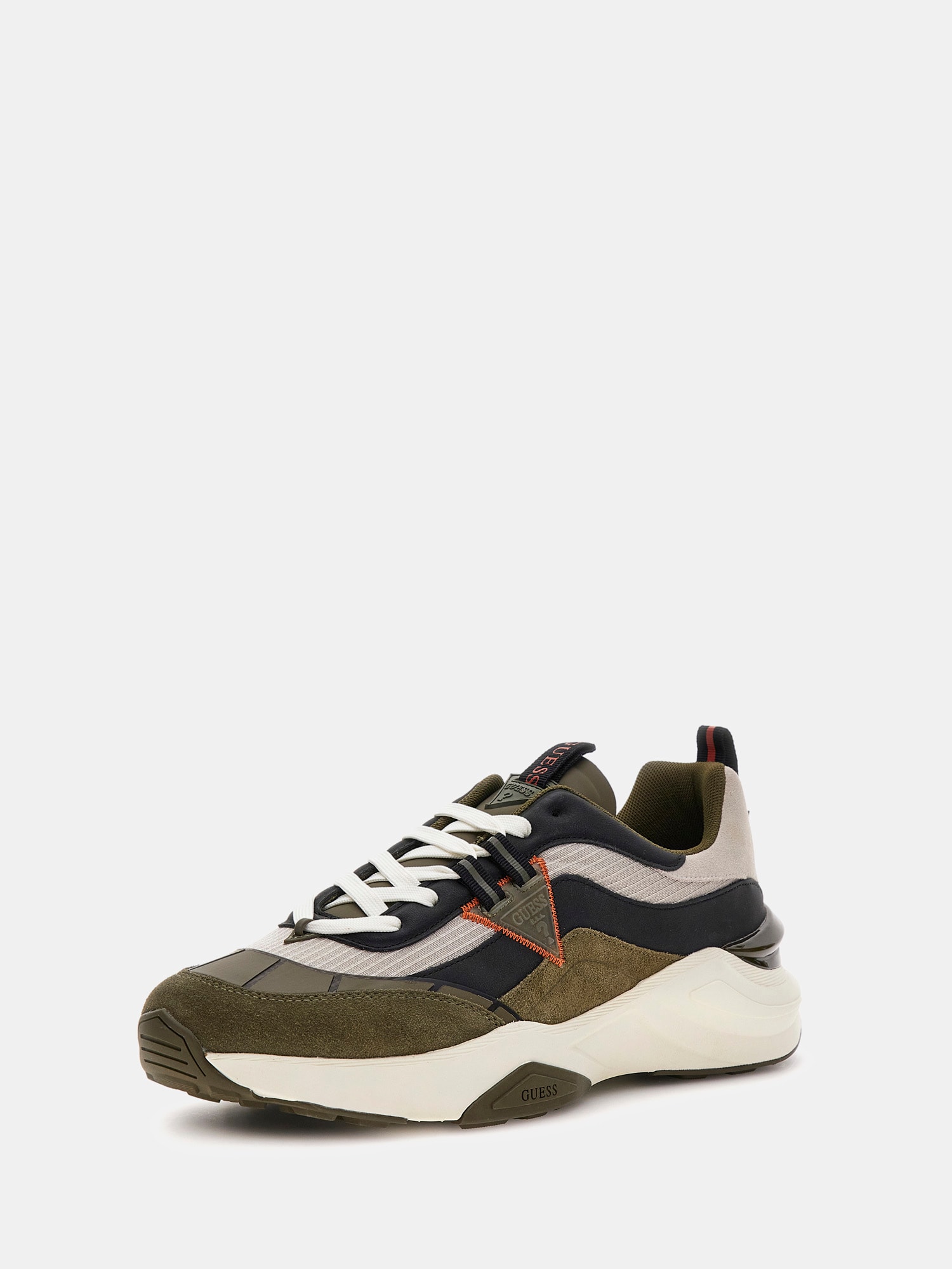 Valencia suede-blend running shoe