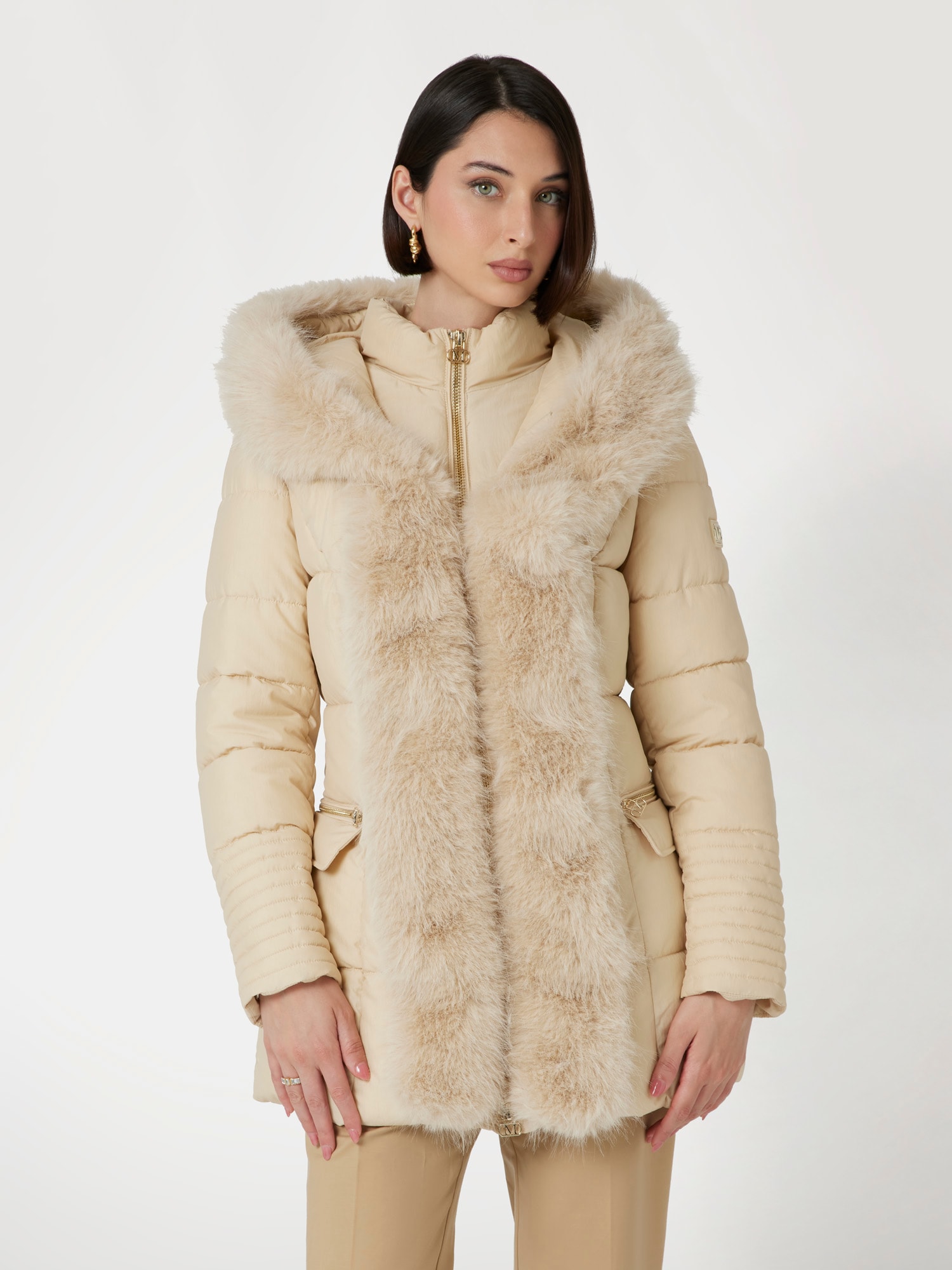 Marciano faux fur puffer