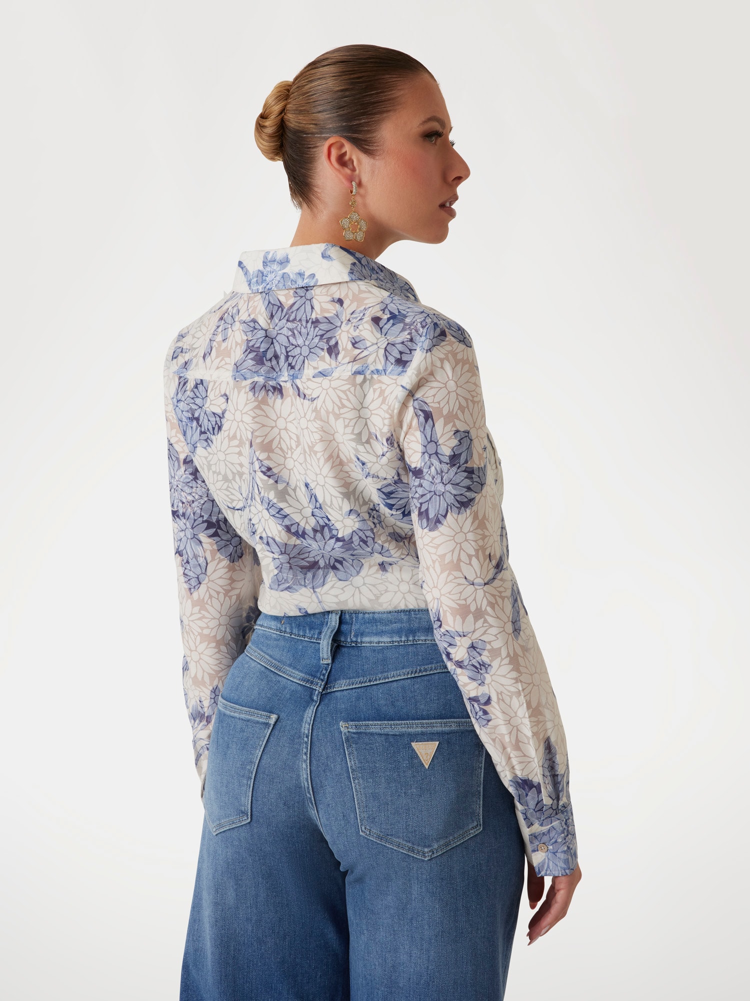 Slim-fit cropped shirt