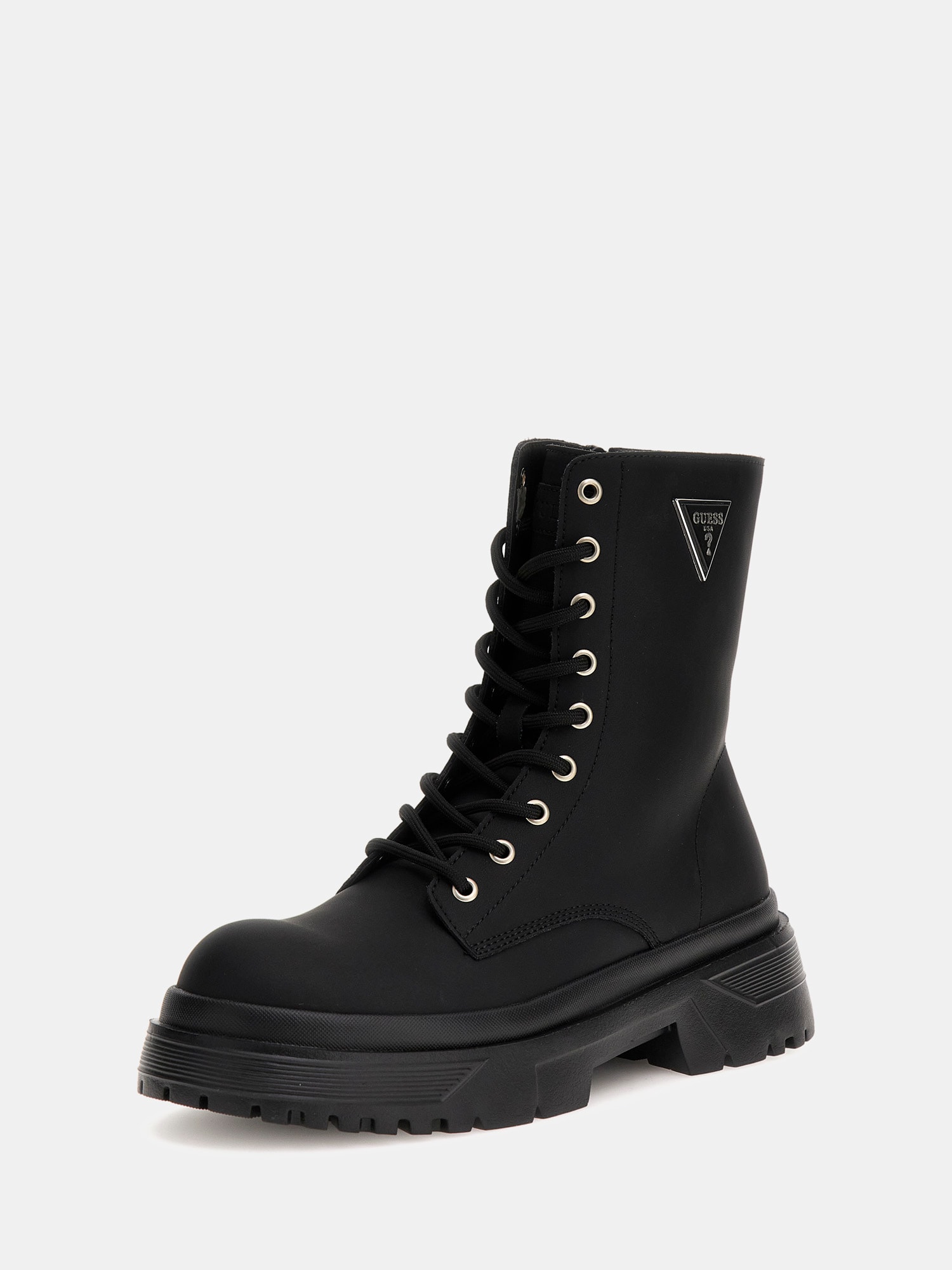Pamya Leather-Blend Combat Boot