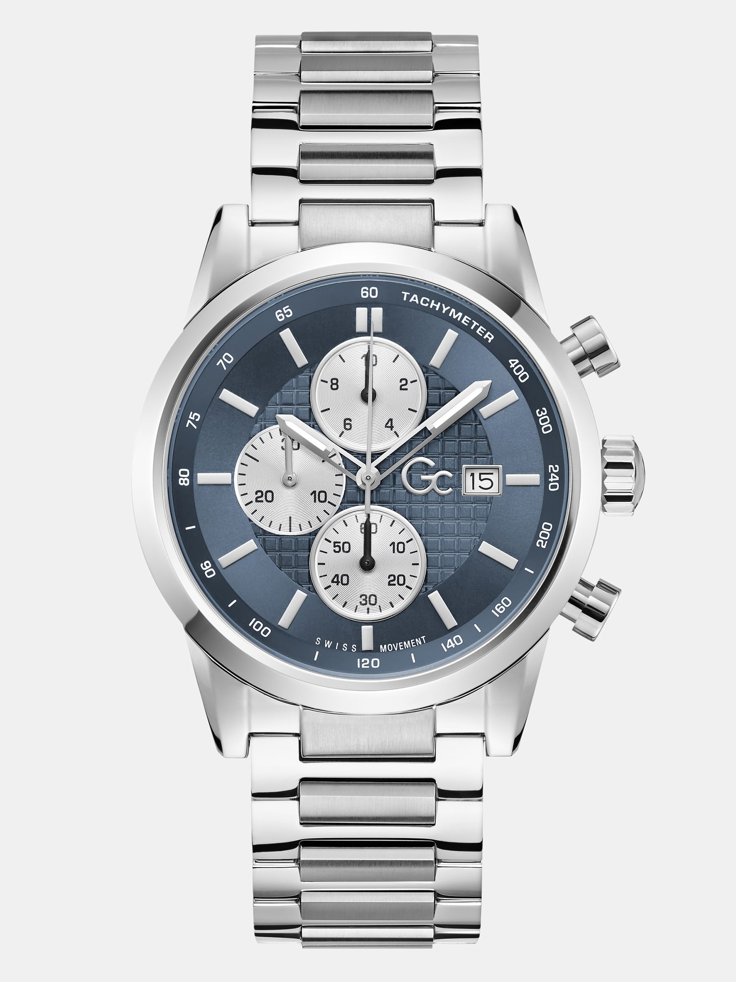 GC multi-function watch in stainless steel 42 mm