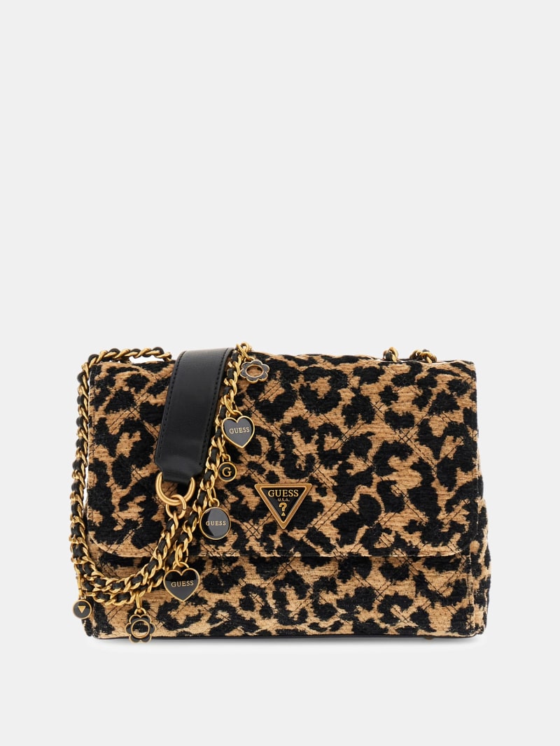 Giully Animalier-Effect Velvet Crossbody