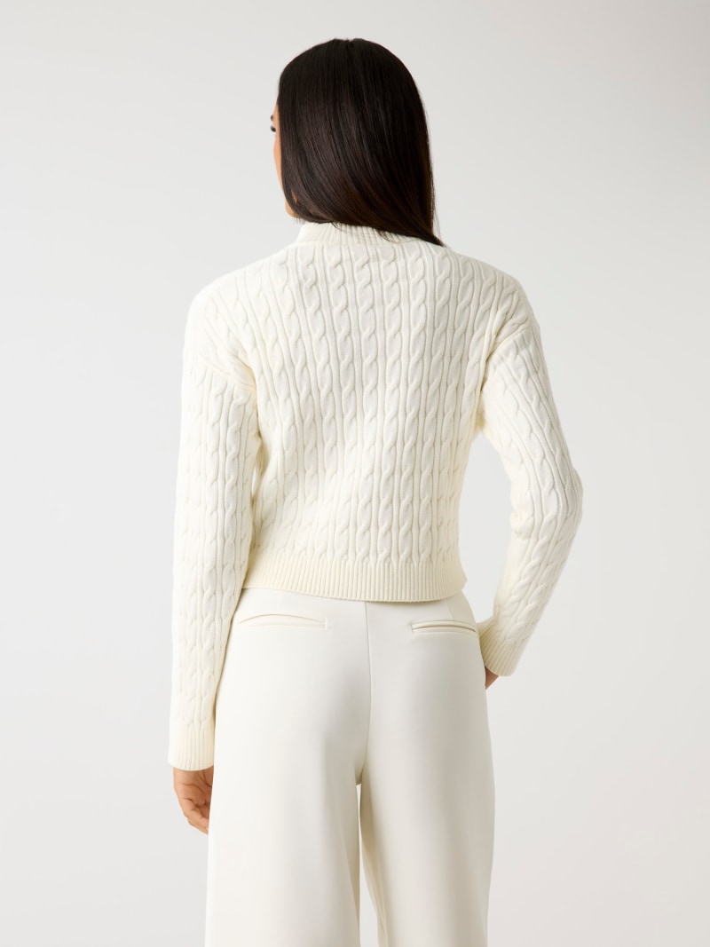 Cable-knit half-zip sweater