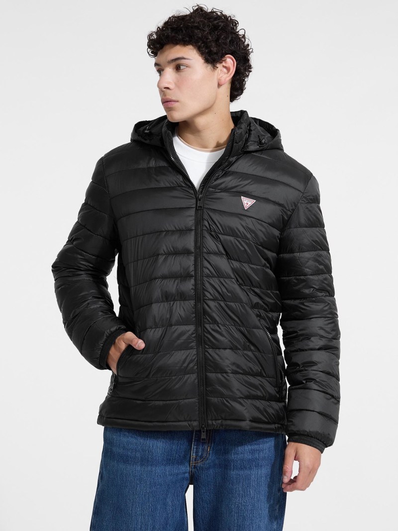 Nylon Hooded Puffer Jacket