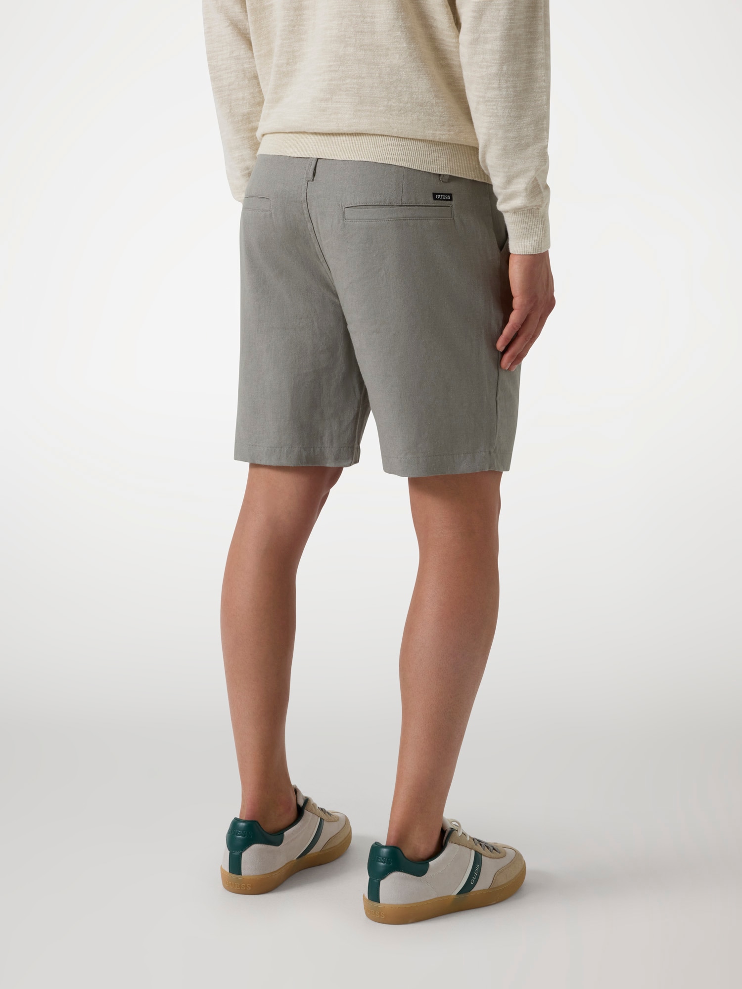 Linen-blend shorts