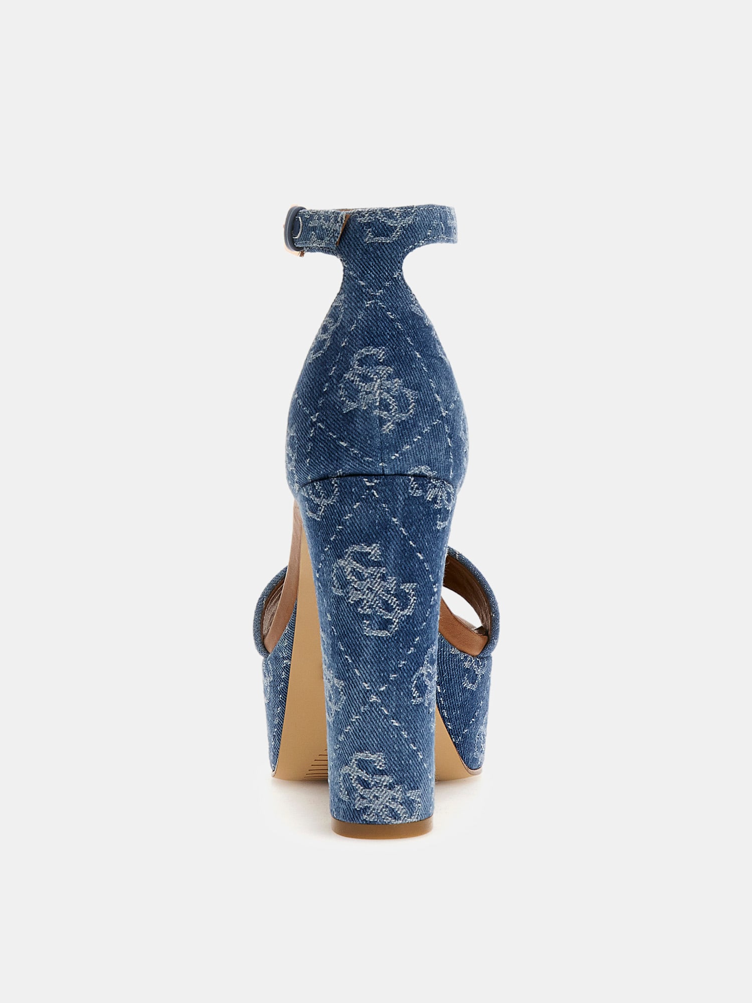 Settle leather-denim blend sandal