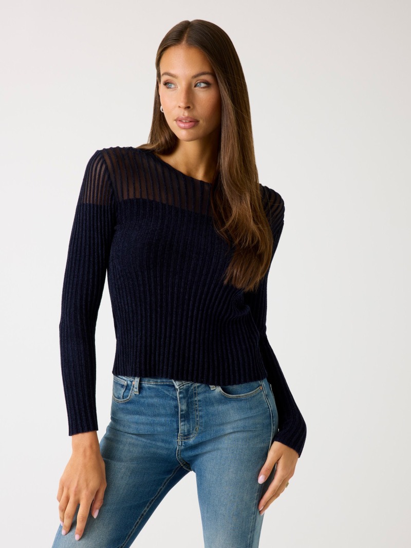 Ribbed chenille sweater