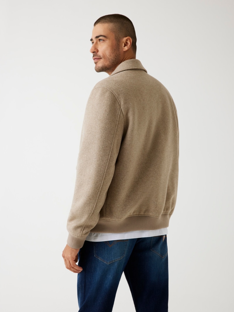 Melton wool-blend jacket