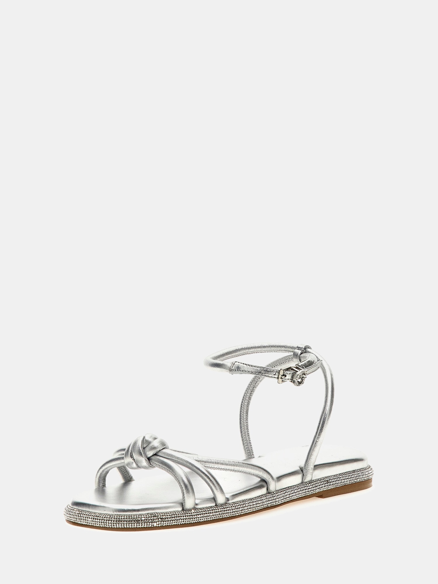 Slone laminated genuine leather sandal