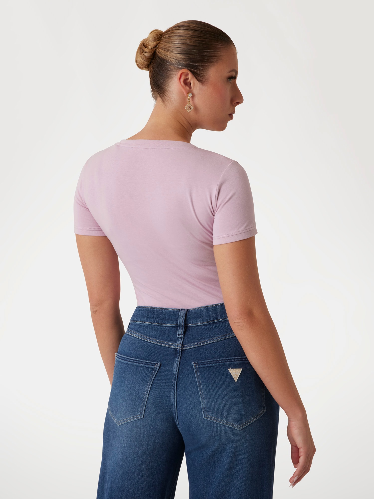 Small triangle logo stretch t-shirt