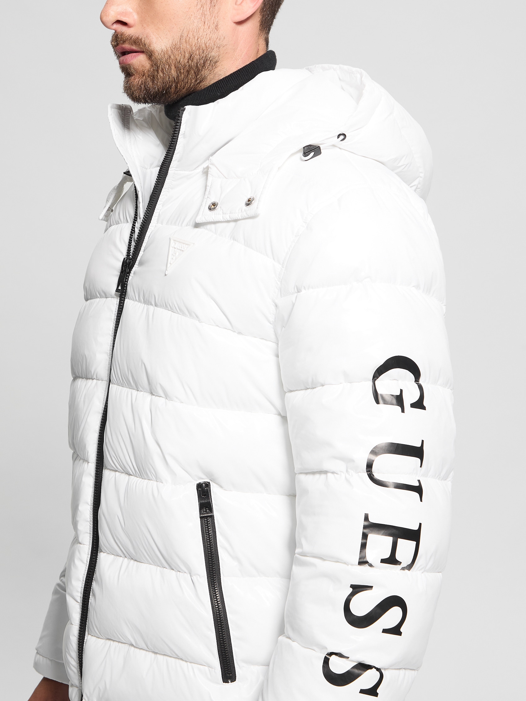 Shiny Hooded Puffer Jacket