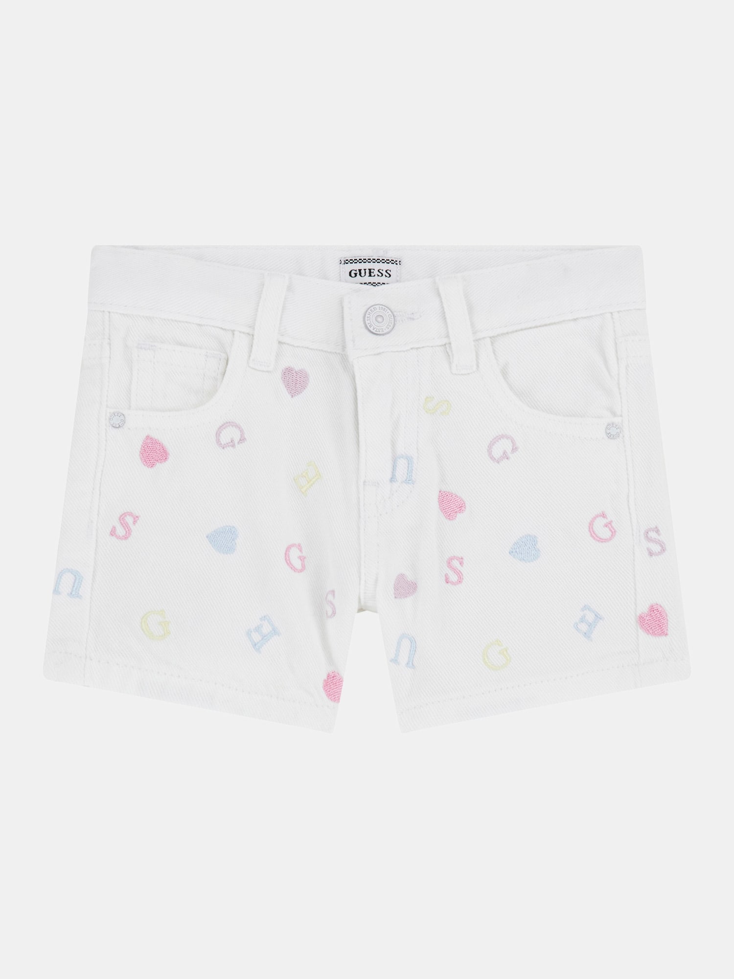 Embroidered shorts jeans