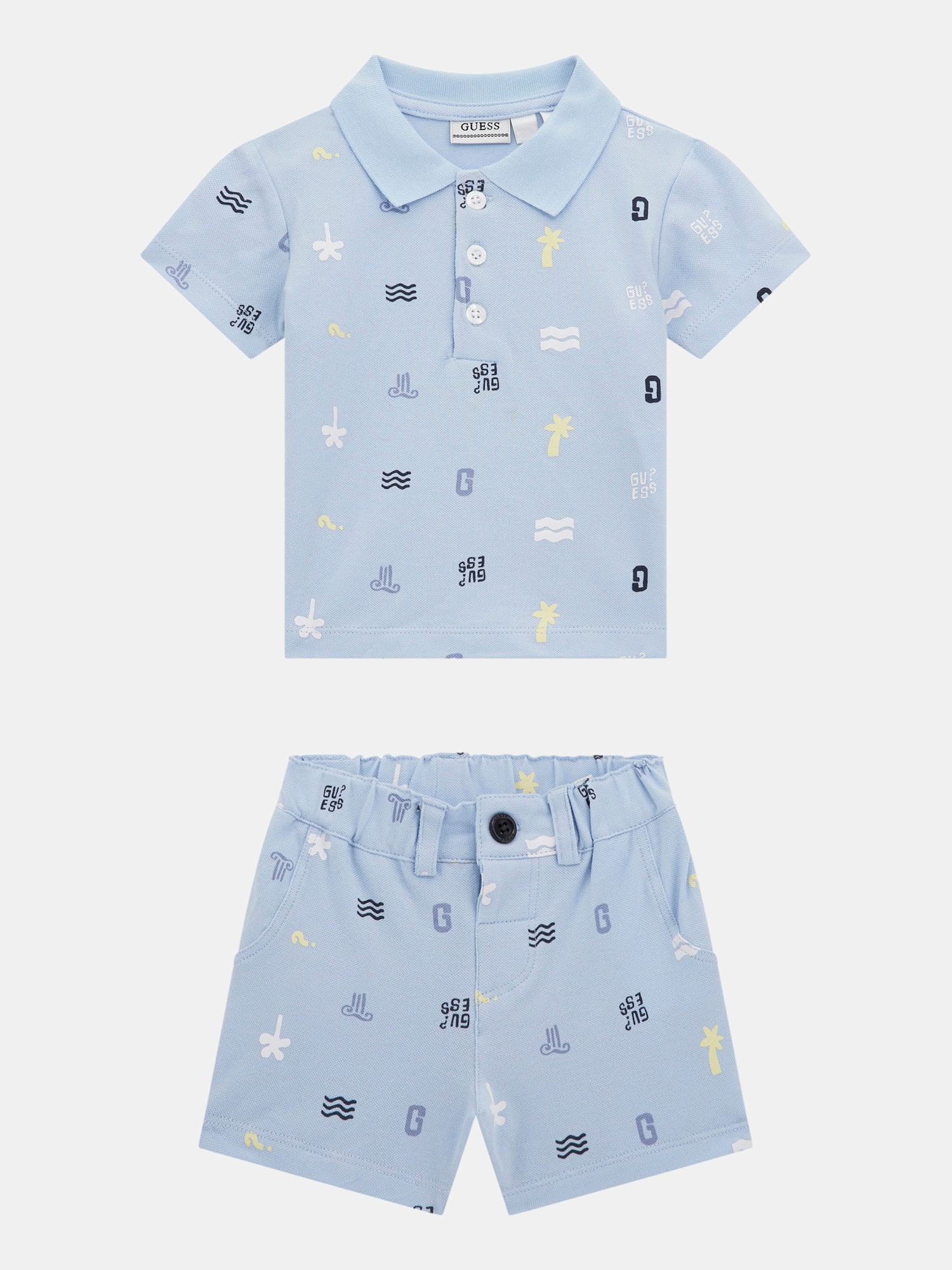 Piquet shirt and pant set