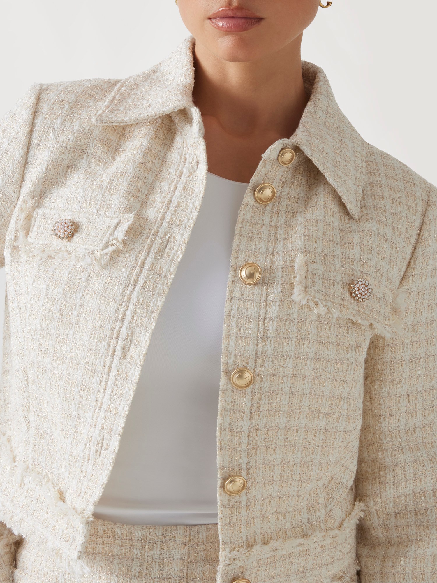 Cropped tweed jacket