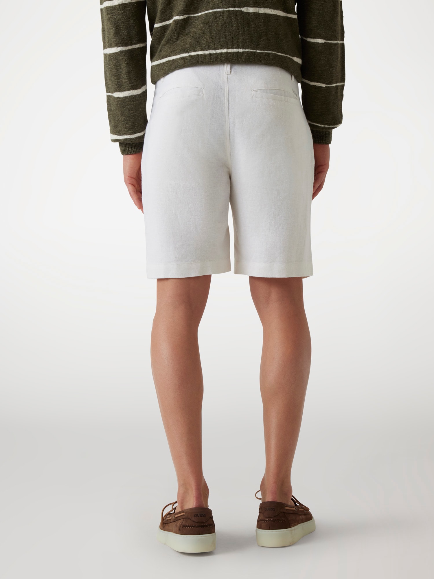 Linen-blend shorts