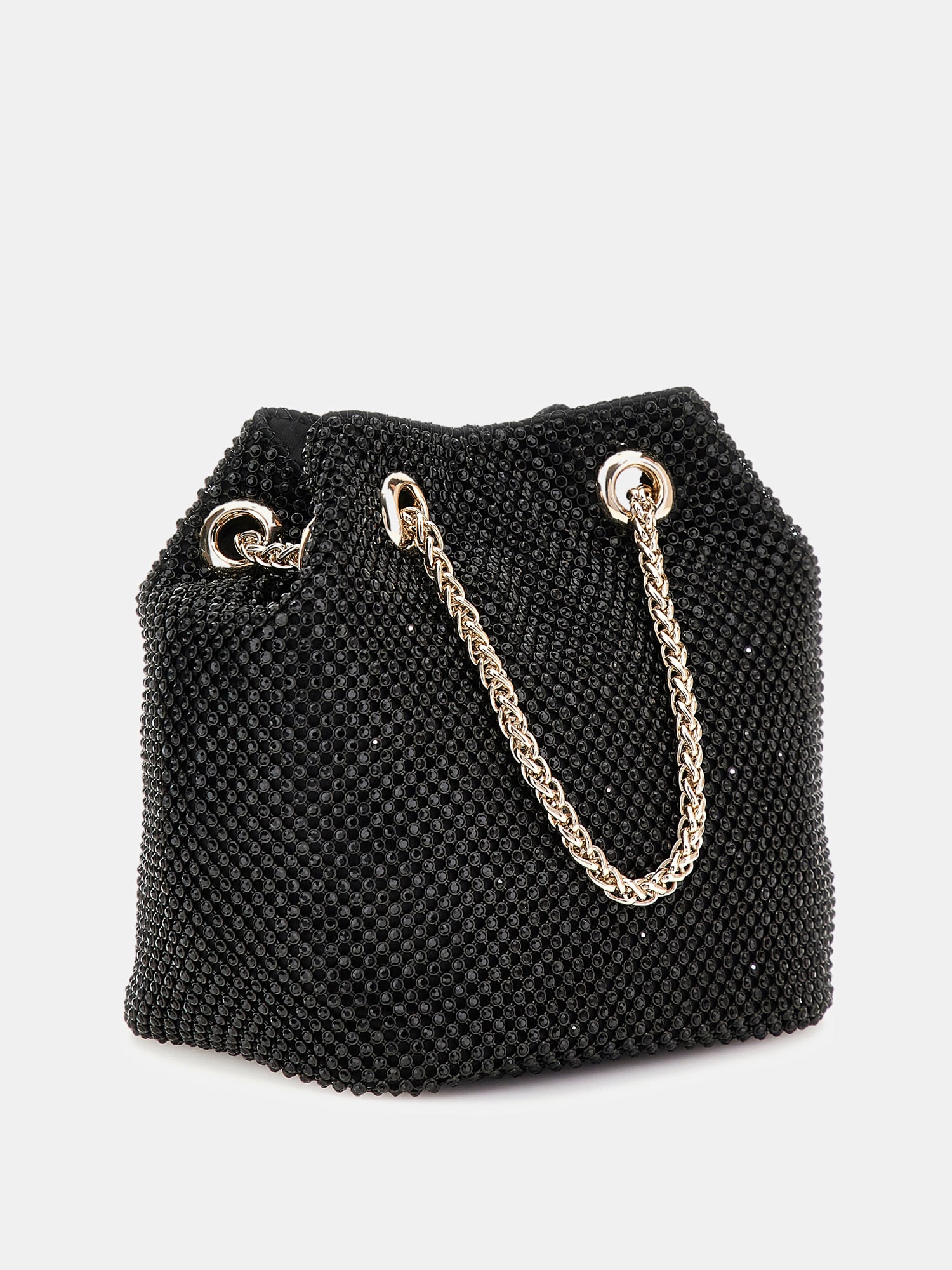 Sofia rhinestone mini bucket bag
