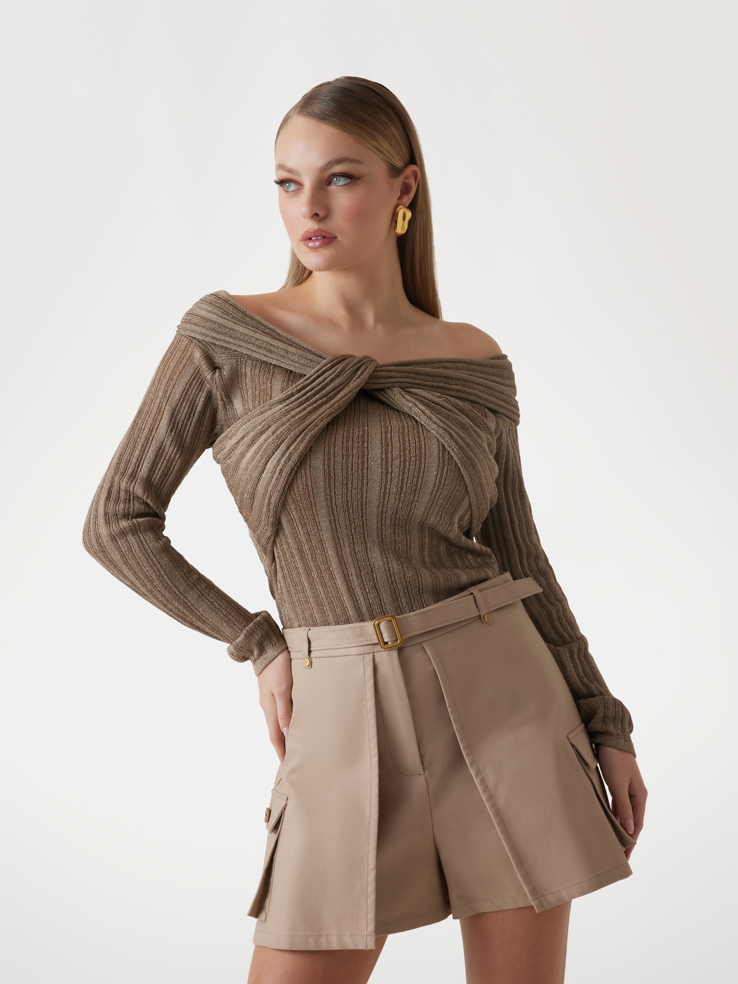 Marciano off-shoulder sweater