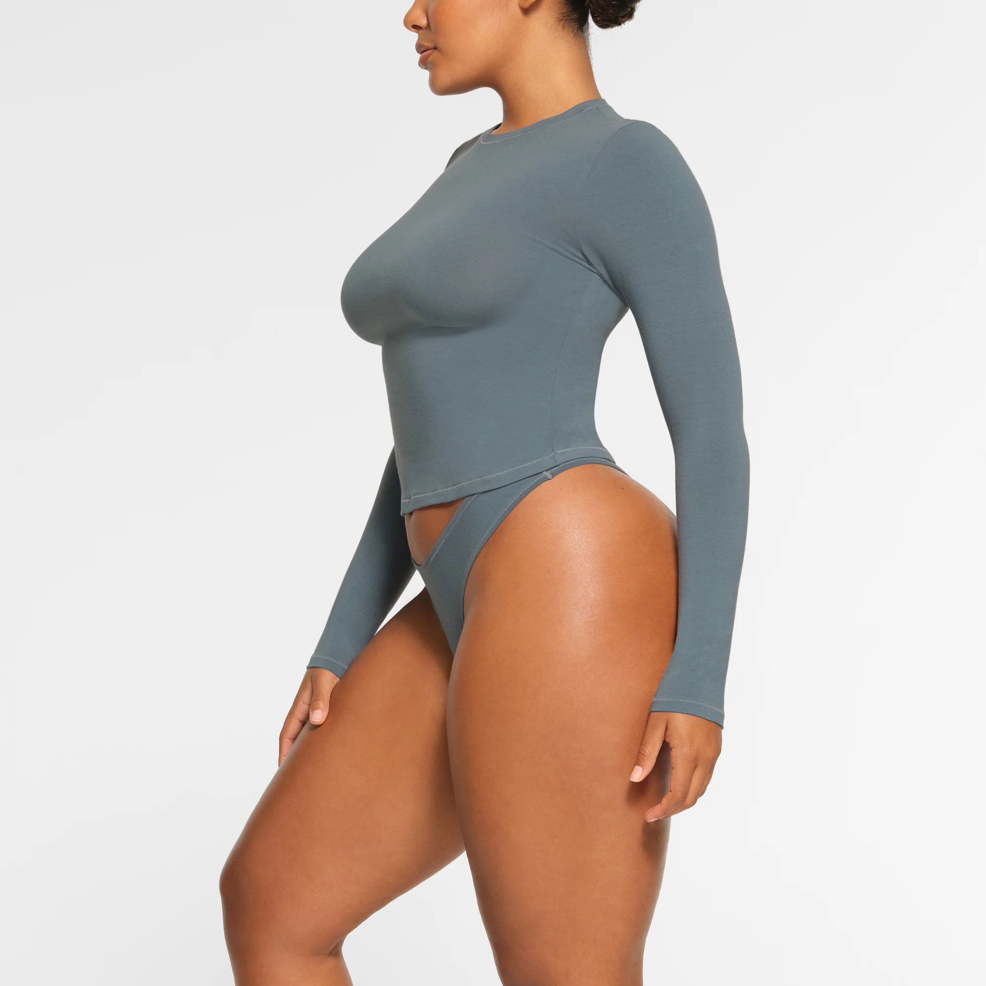 COTTON JERSEY LONG SLEEVE T-SHIRT | SOOT