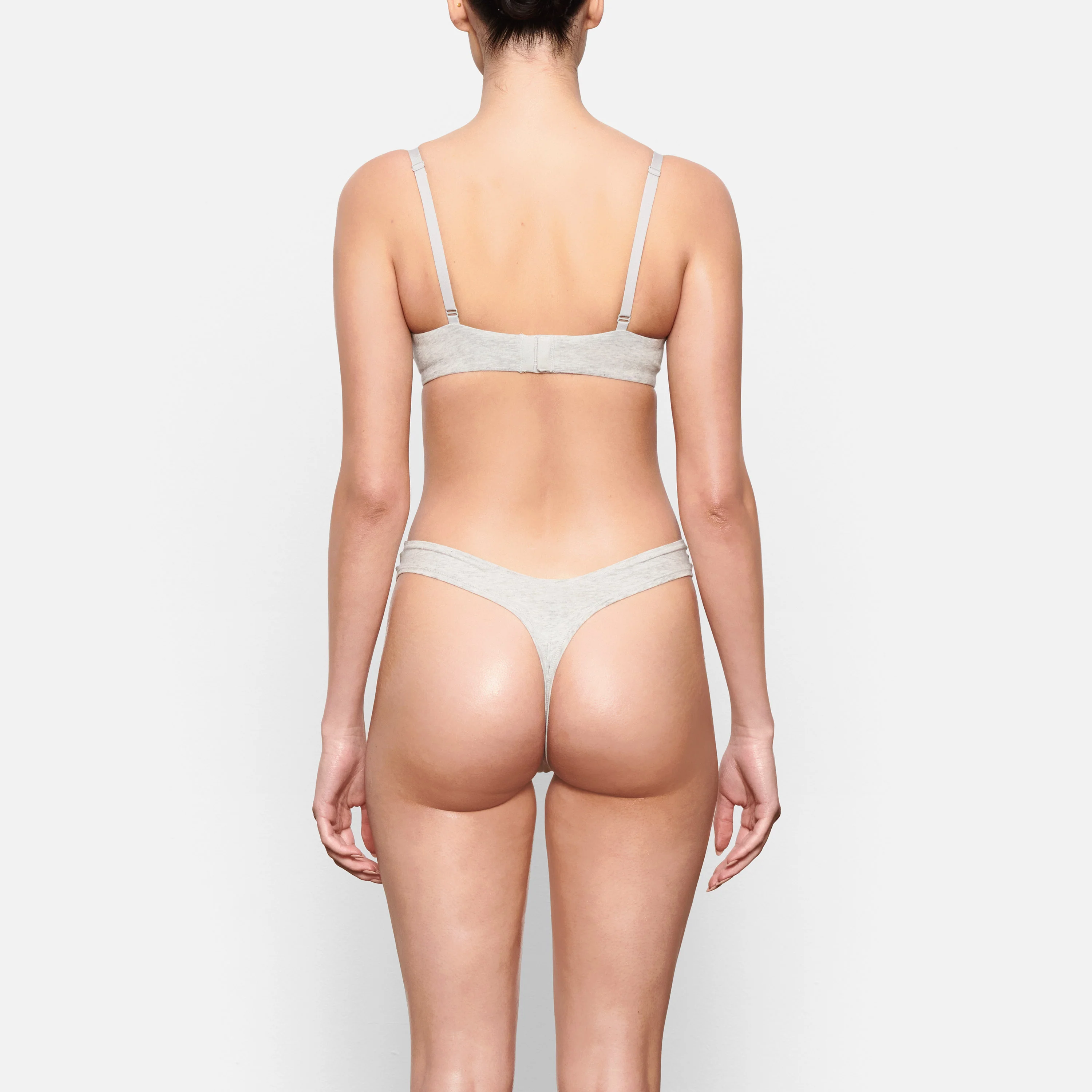 COTTON JERSEY T-SHIRT BRA | SOOT